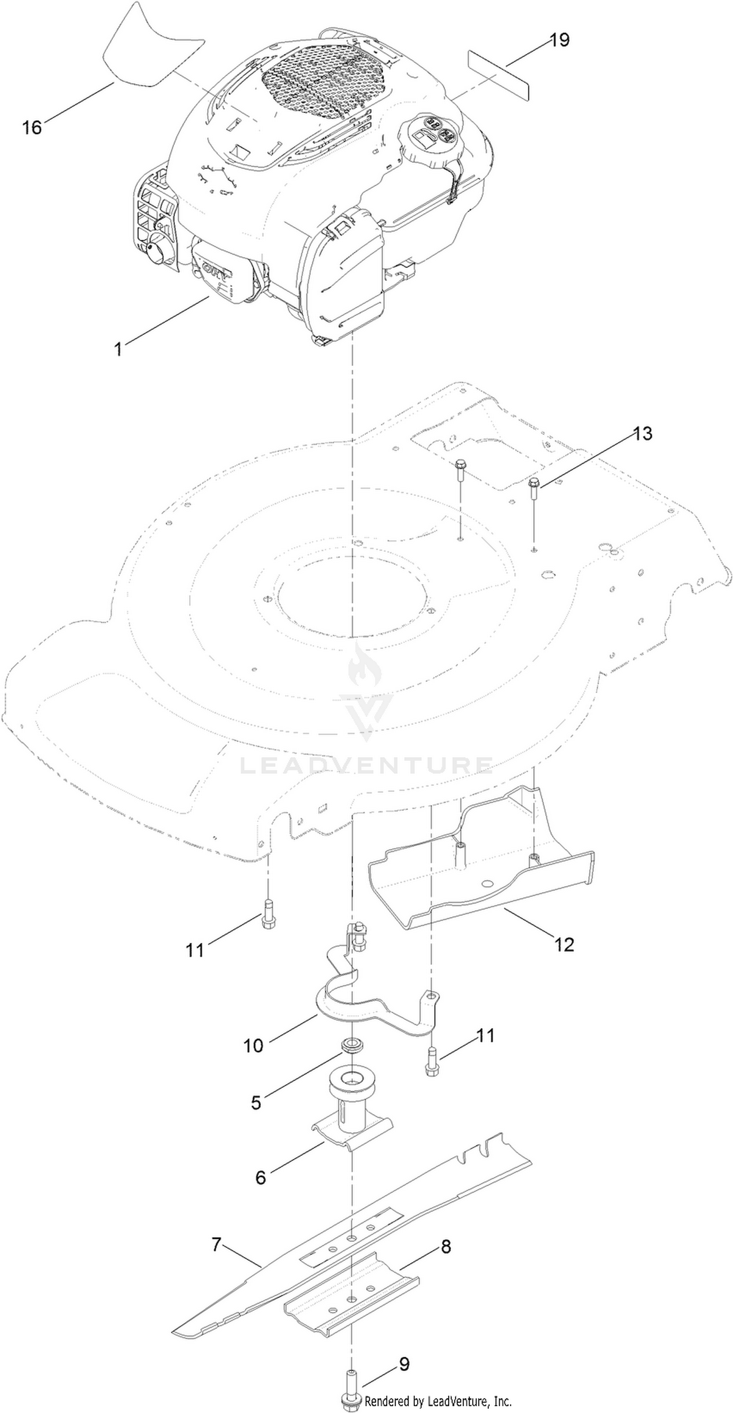 Engine and Blade Assembly