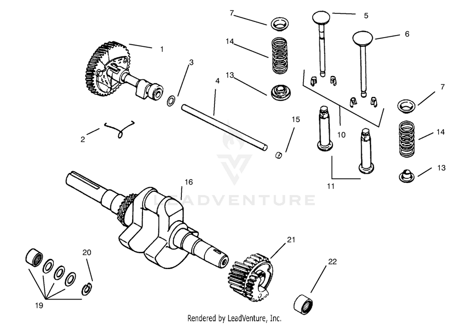Camshaft, Crankshaft And Valves