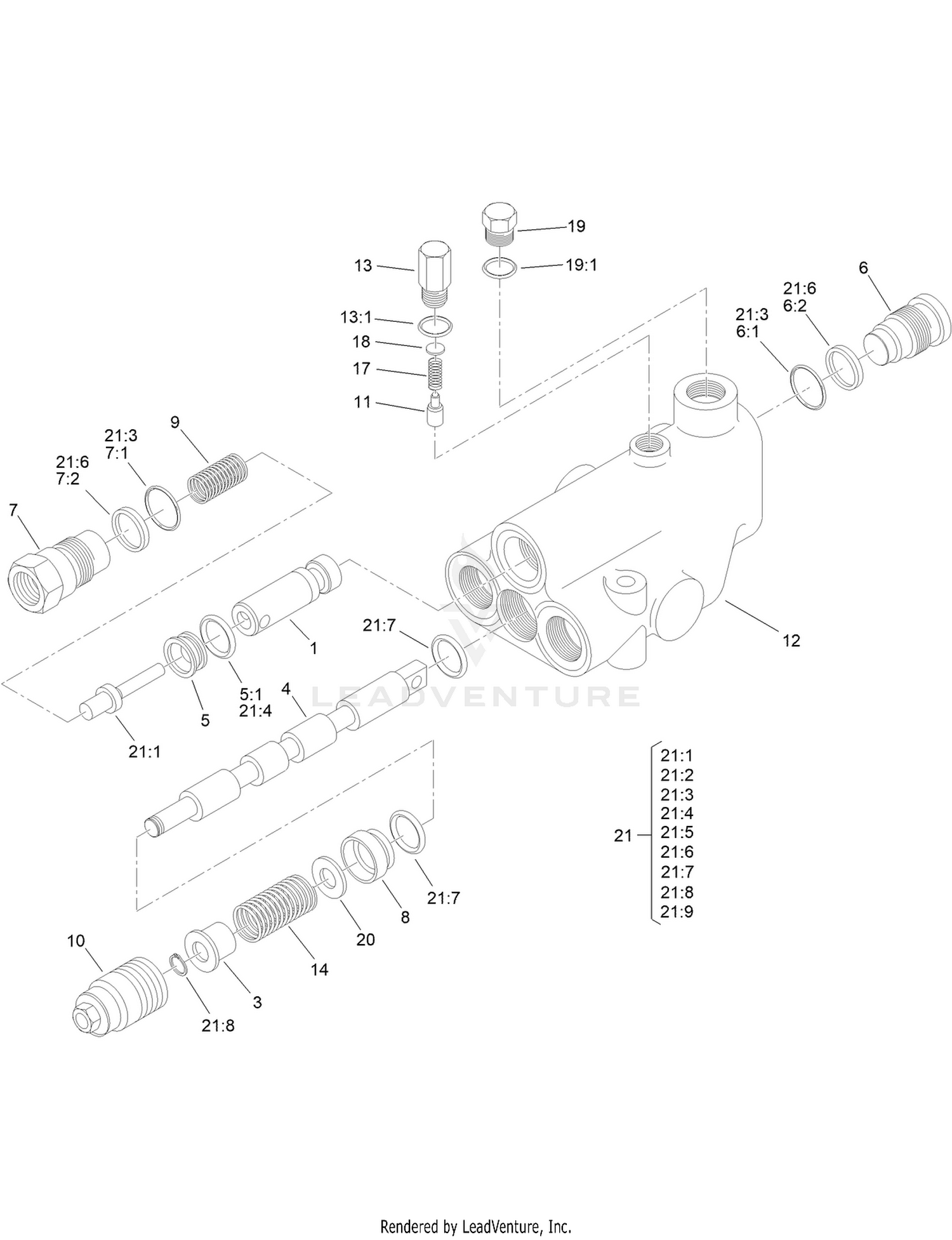 Single Spool Control Valve Assembly No. 95-8689
