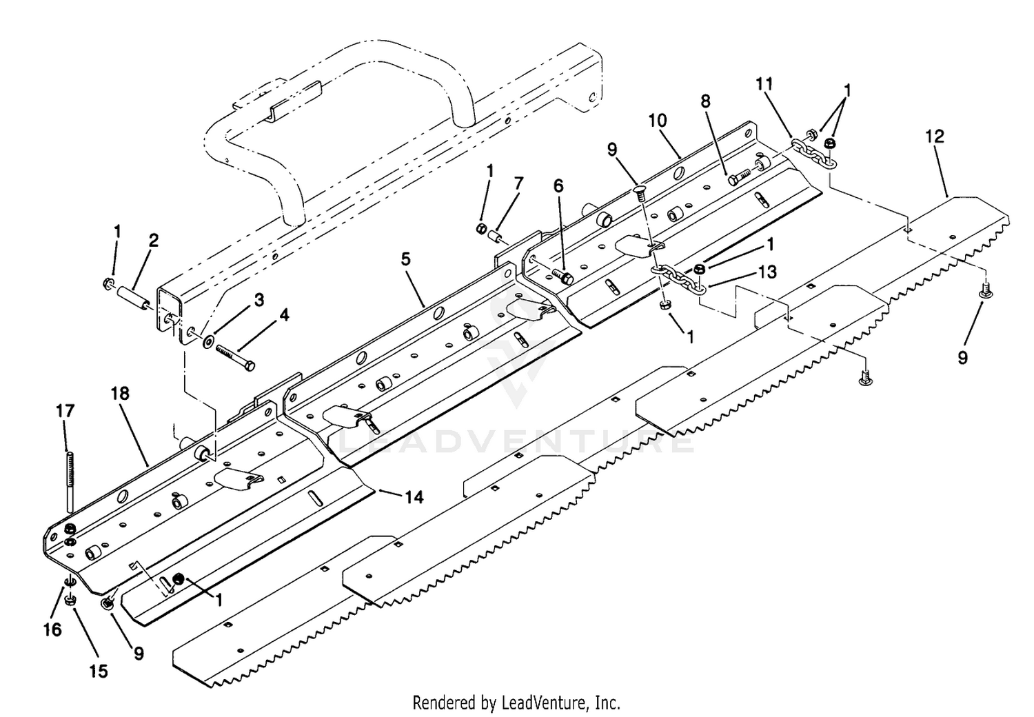 Tooth Rake Kit-Model No. 08812 (continued)