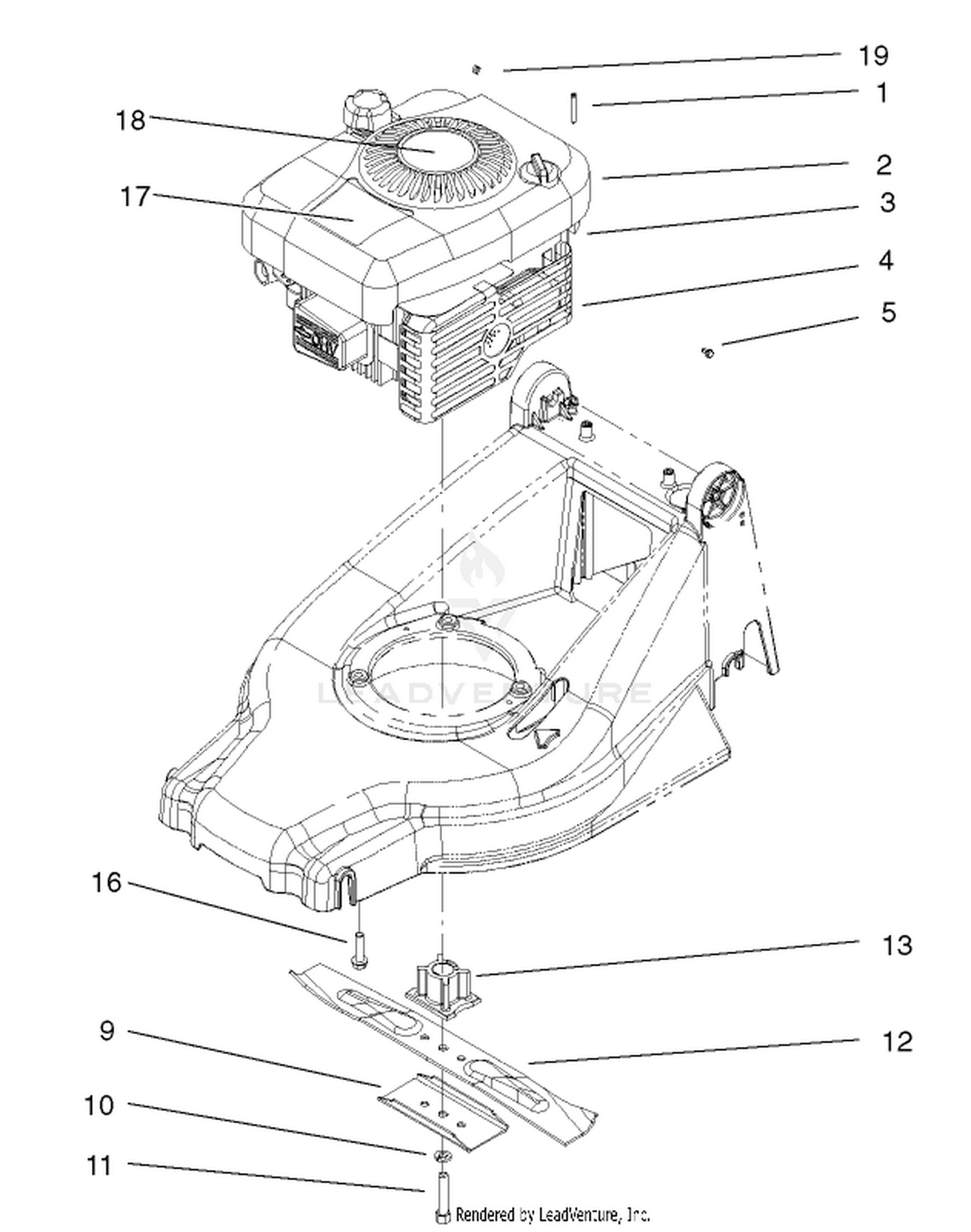 Engine and Blade Assembly