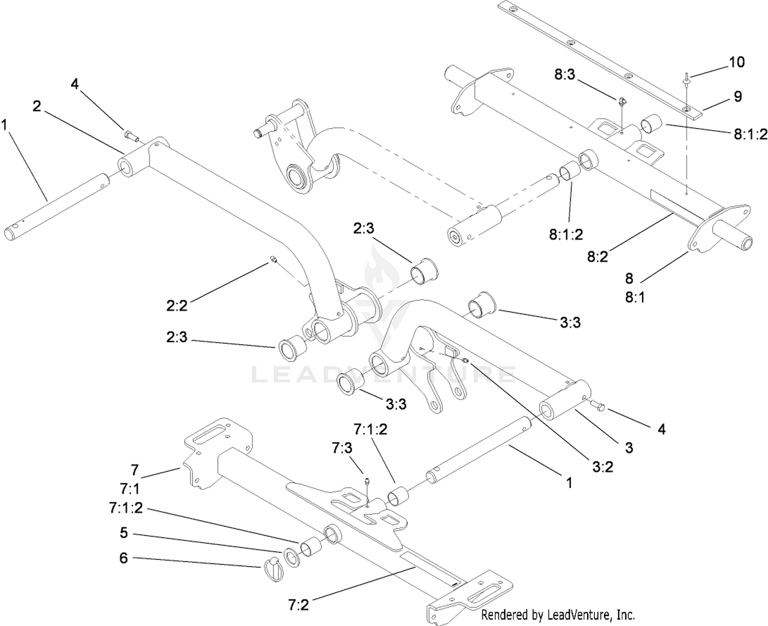 32 Inch Lift Arm Assembly