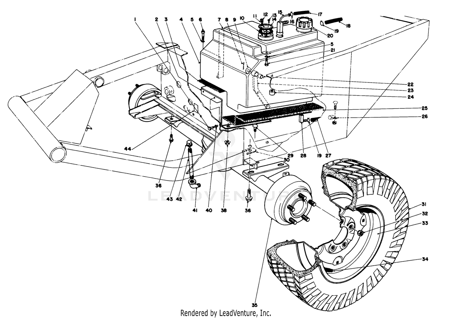 Front Axle  Fuel Tank Assembly