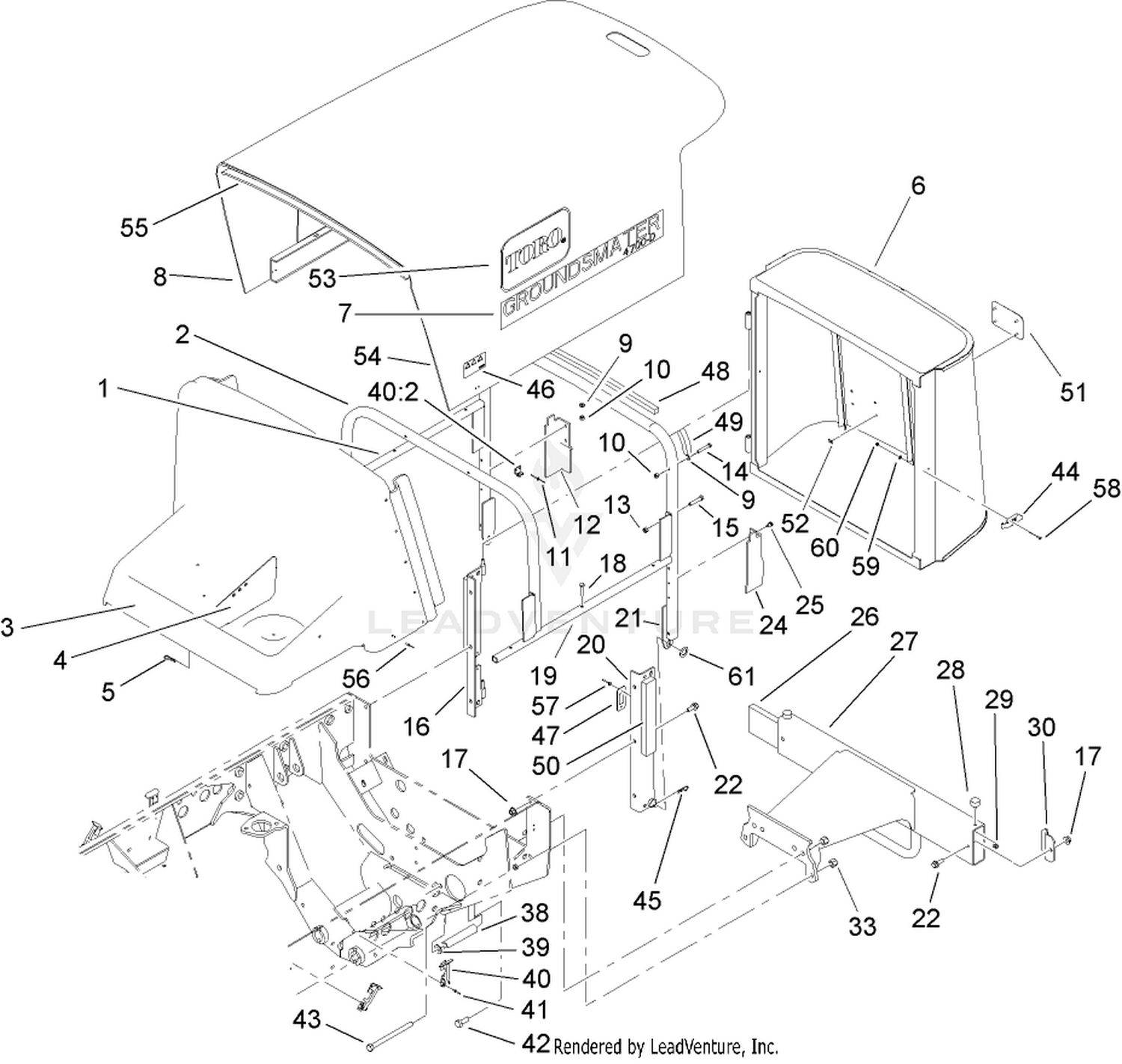 Hood, Screen and Bumper Assembly