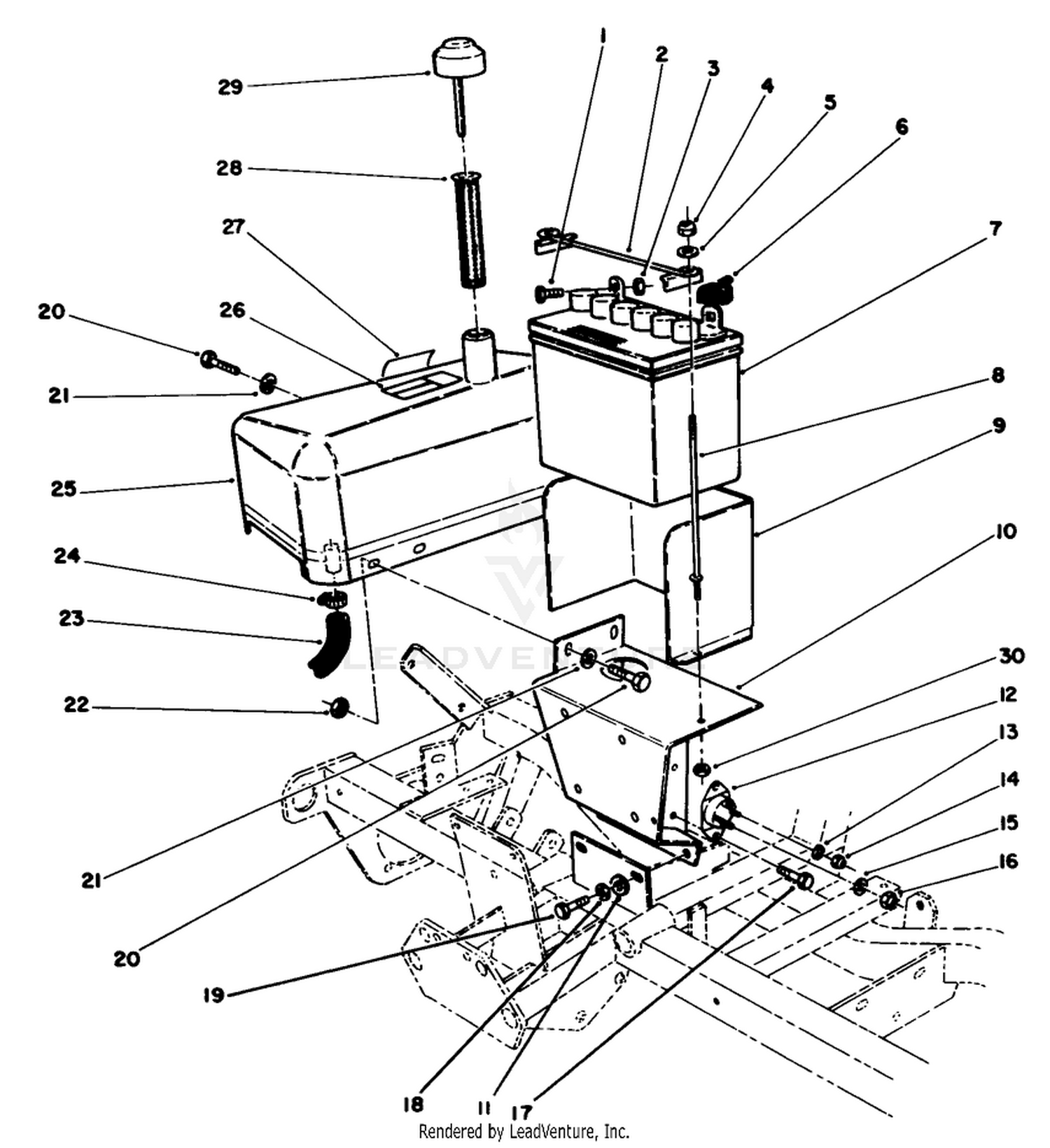 Hydraulic Tank  Battery Assembly