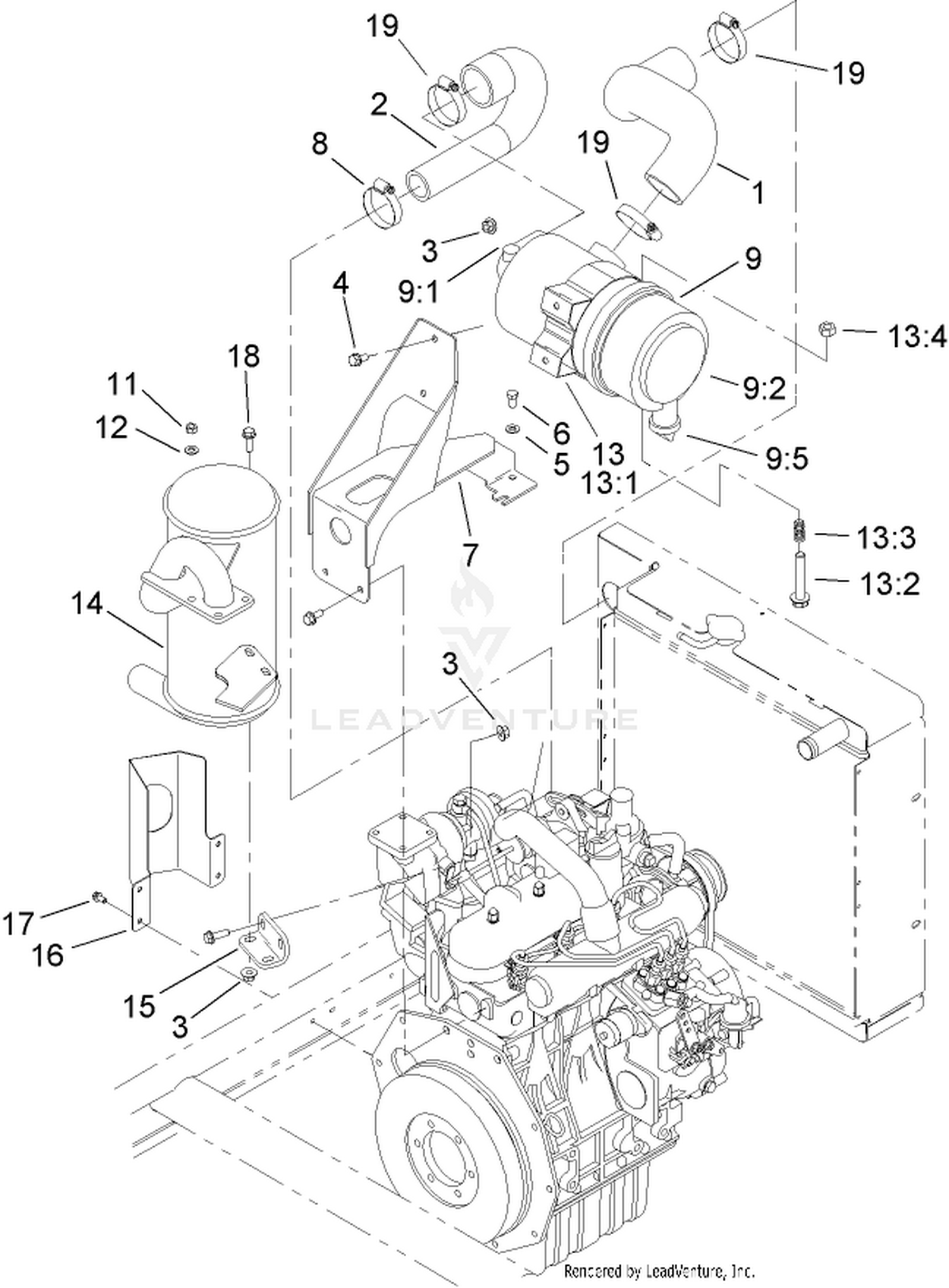 Air Cleaner and Muffler Assembly