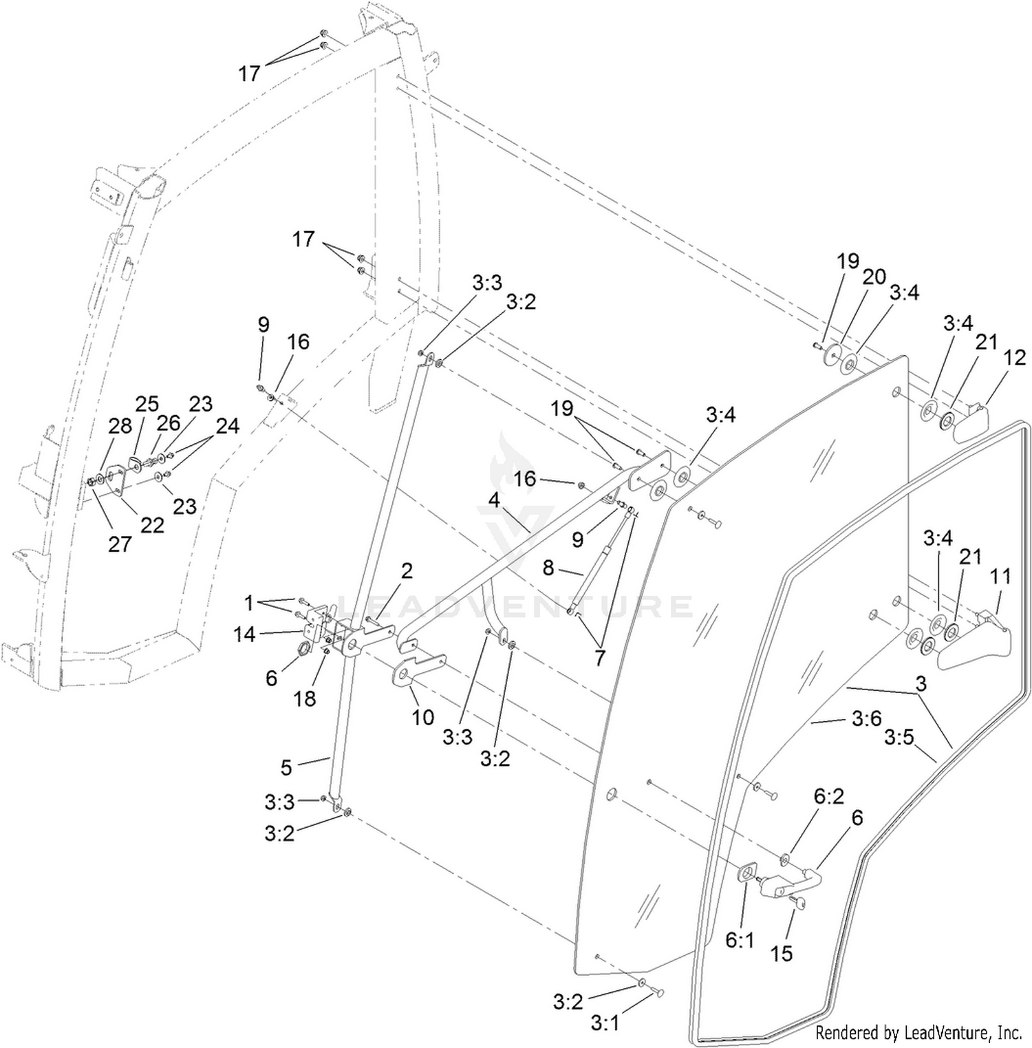 Left Door  Cab Assembly