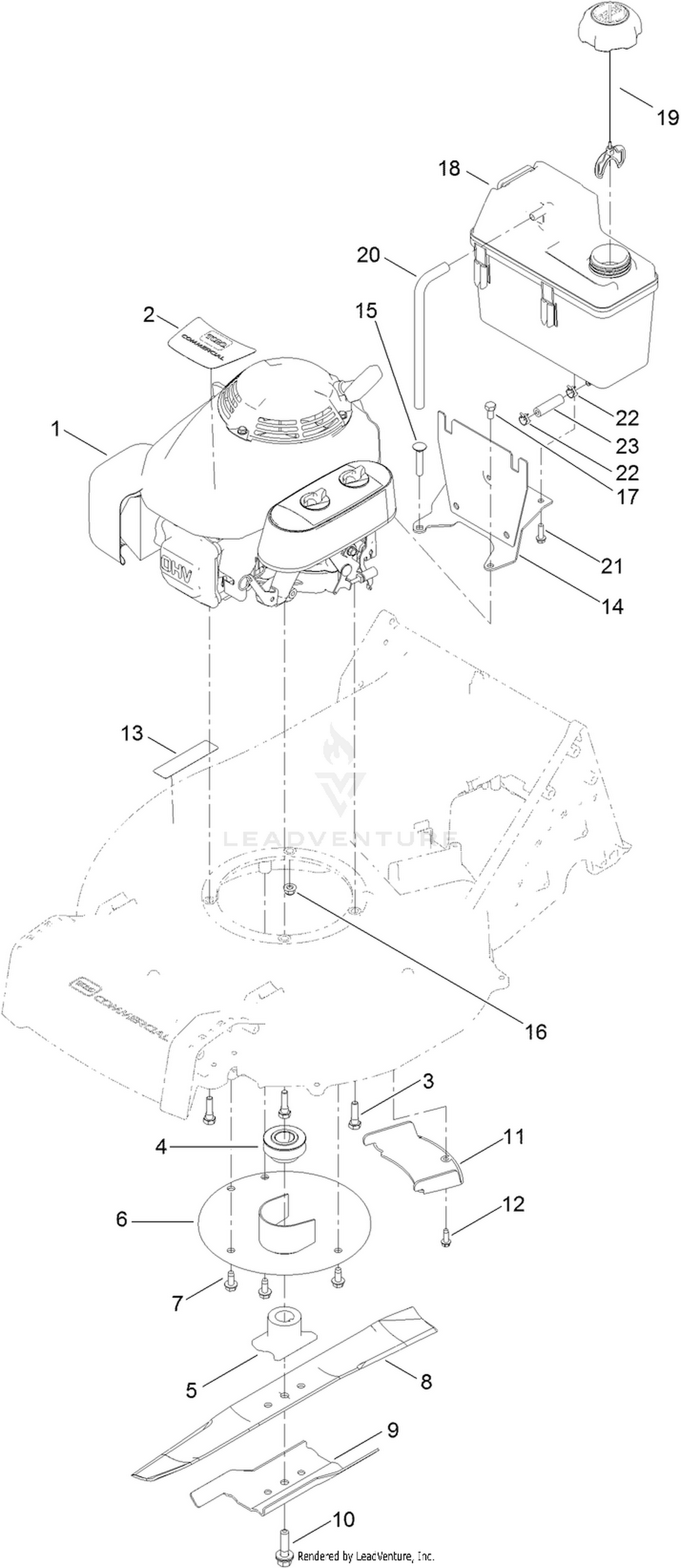 Engine and Blade Assembly