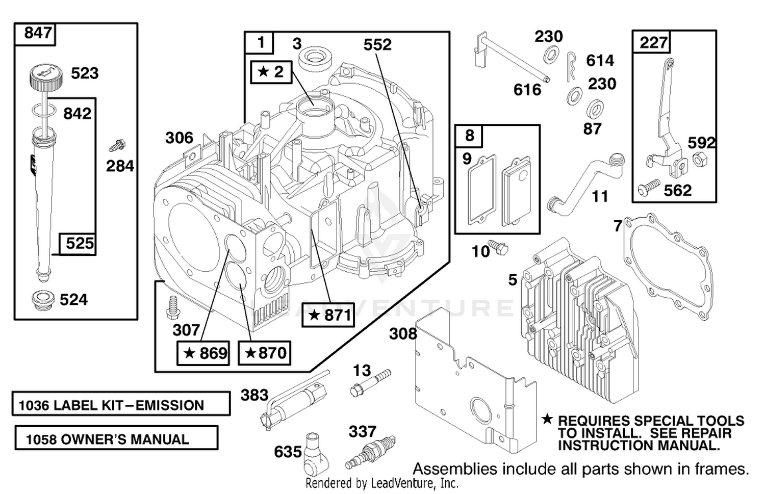 Engine Briggs  Stratton Model 28m707-1122-E1