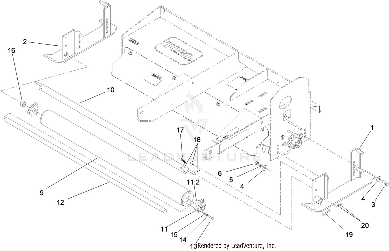 Roller and Scraper Assembly