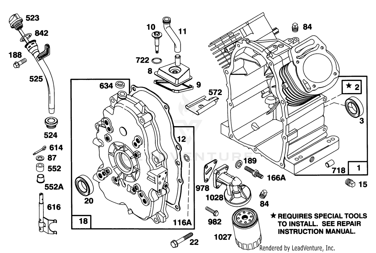 Engine Briggs  Stratton Model 303447-0411-01