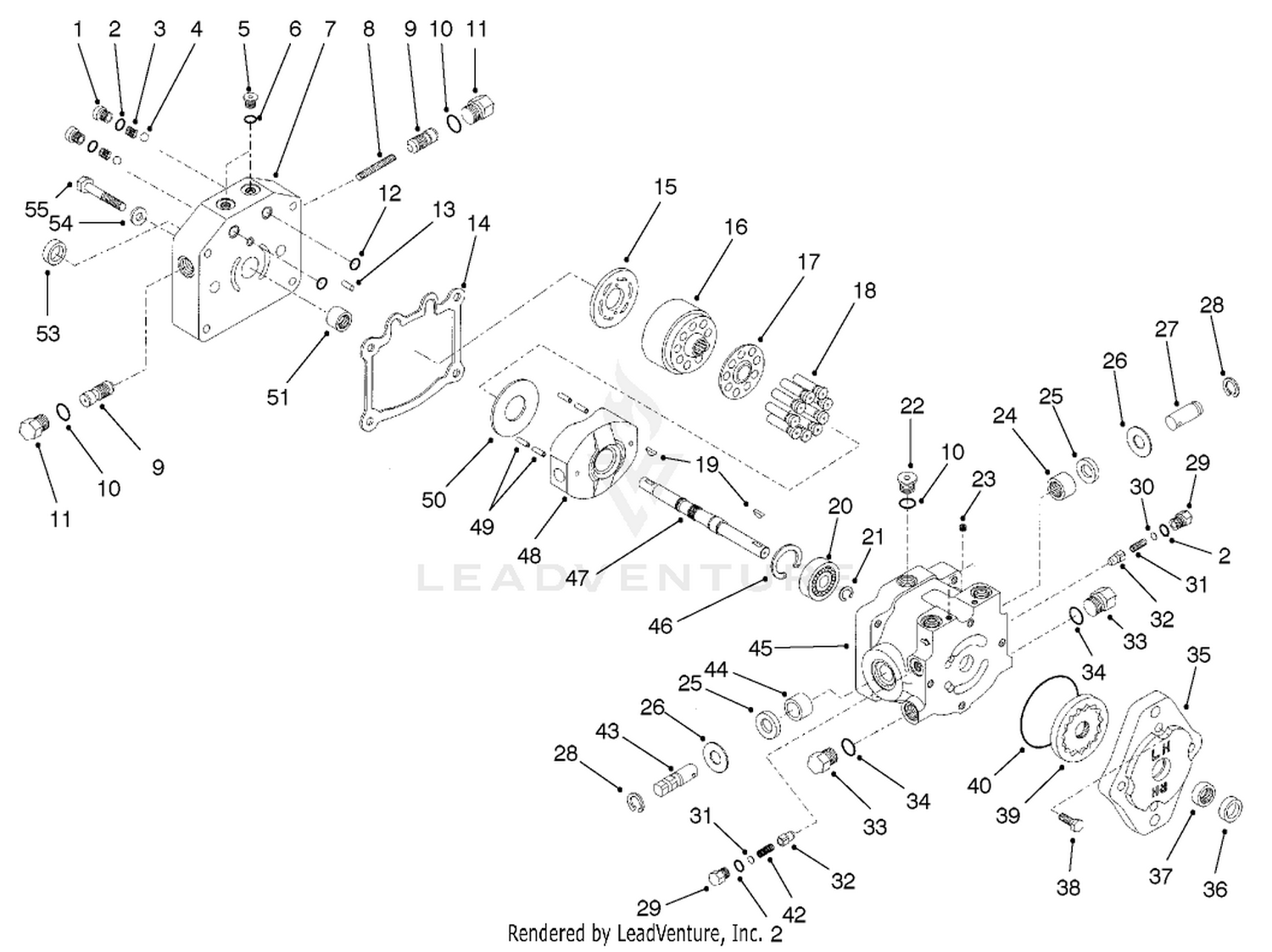 HYDRAULIC PUMP ASSEMBLY NO. 95-5842