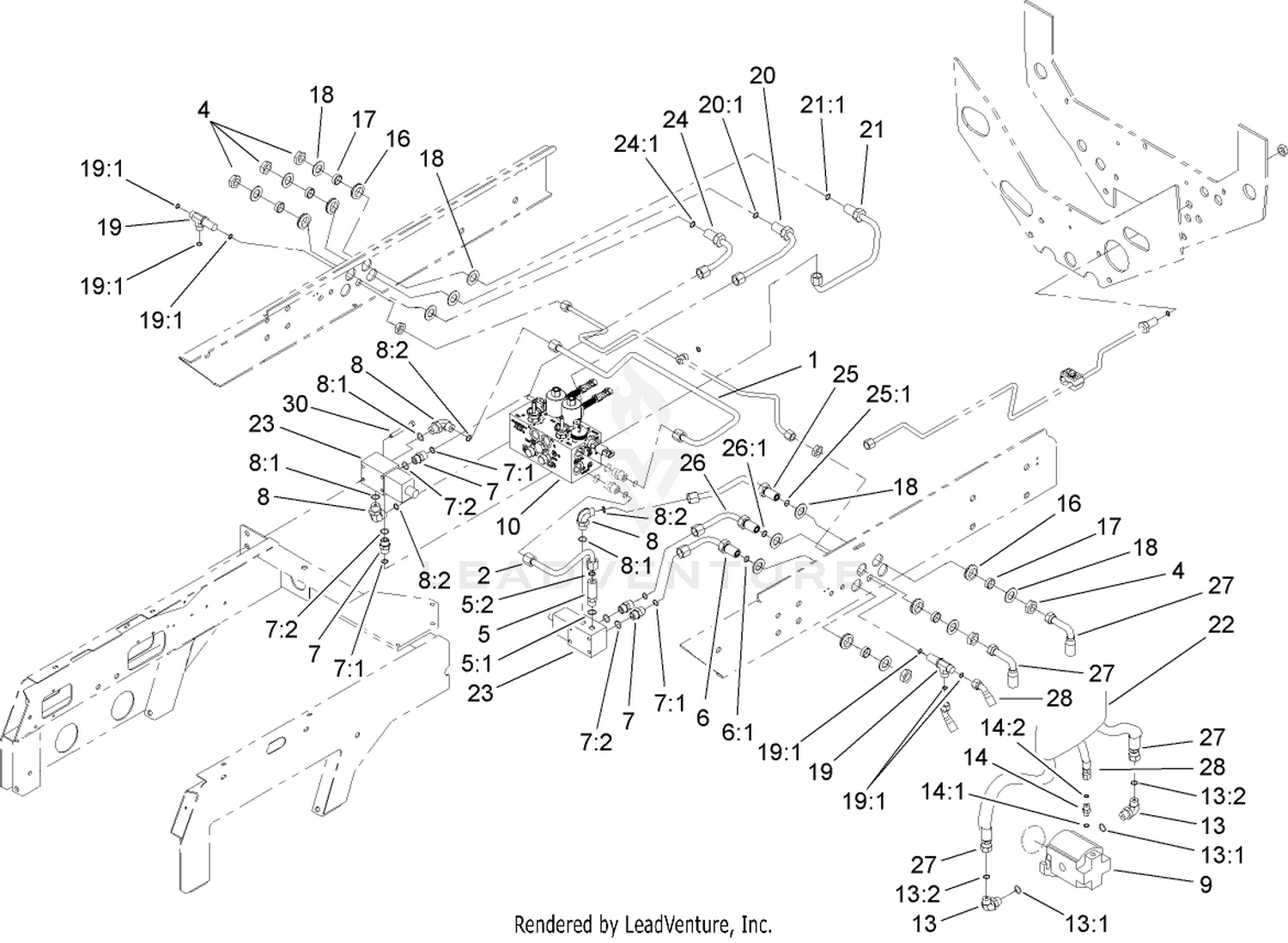 Hydraulic Manifold Mow Block Assembly