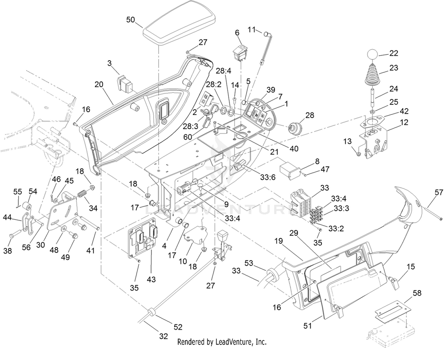 Console and Control Arm Assembly