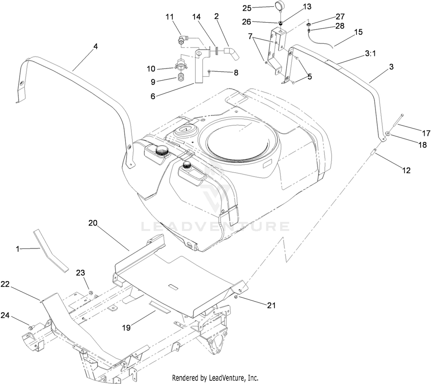 Tank and Saddle Assembly