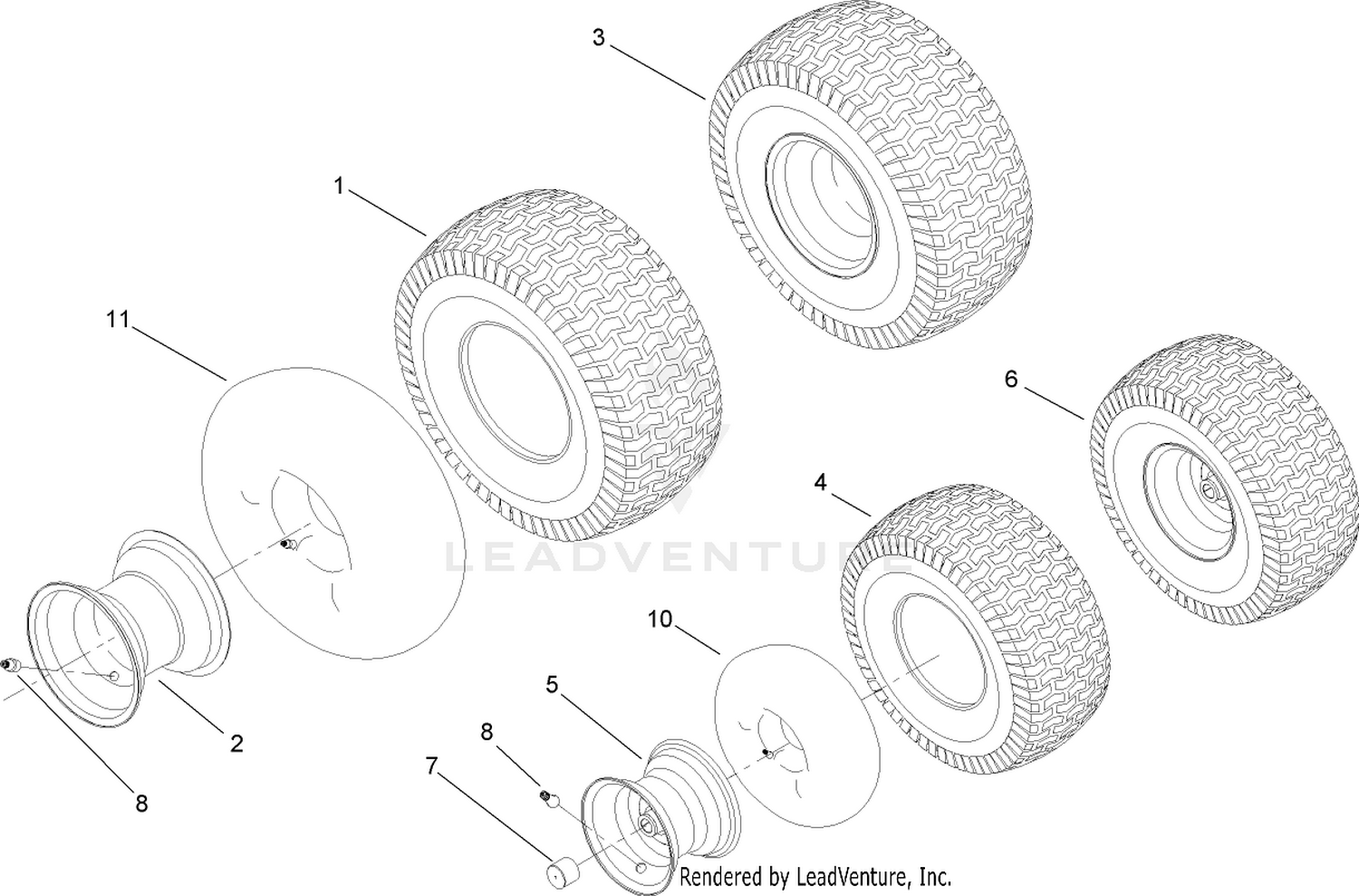 Front and Rear Wheel Assembly