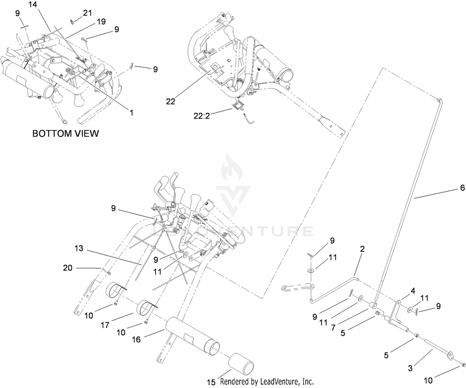 Cable and Steering Control Assembly