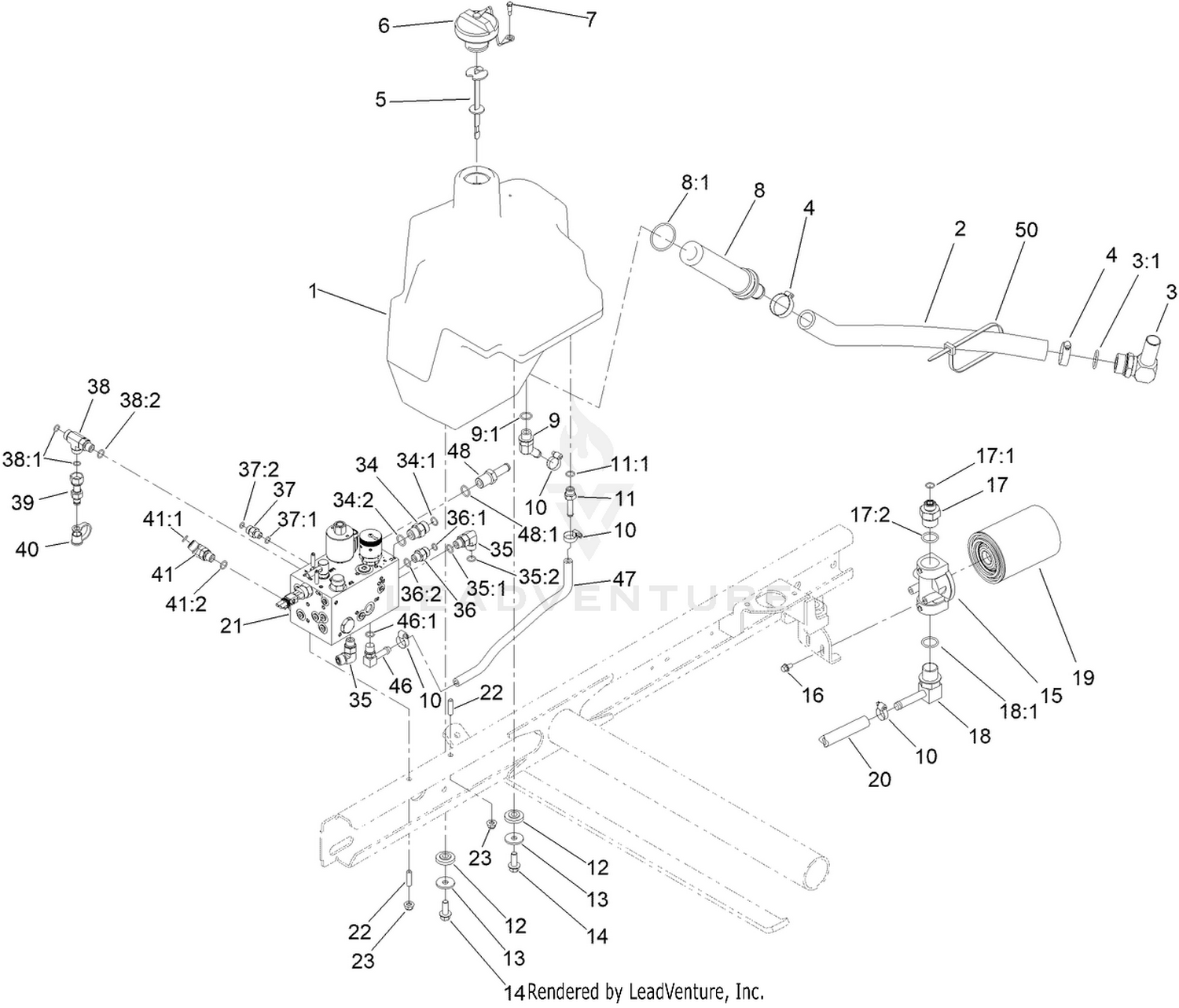 Hydraulic Tank and Valve Assembly