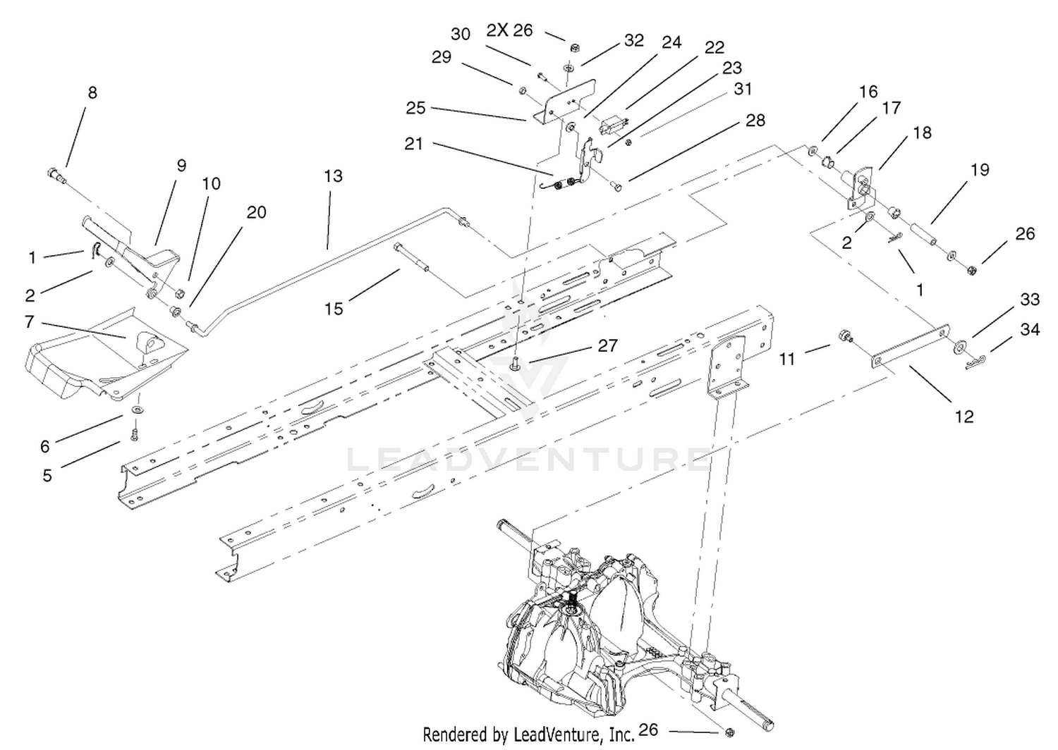 Hydro Transaxle Controls Assembly