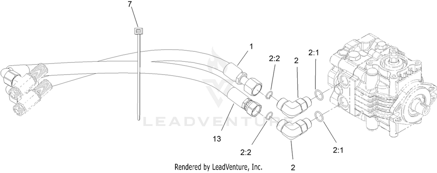 Traction Drive Hose Routing Assembly
