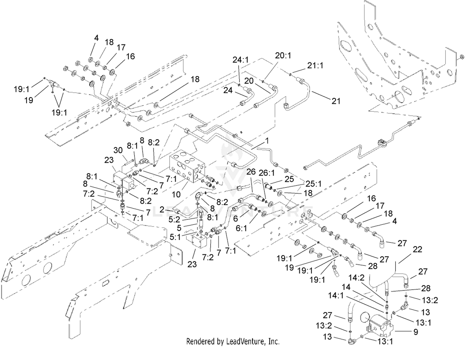 Hydraulic Manifold Mow Block Assembly