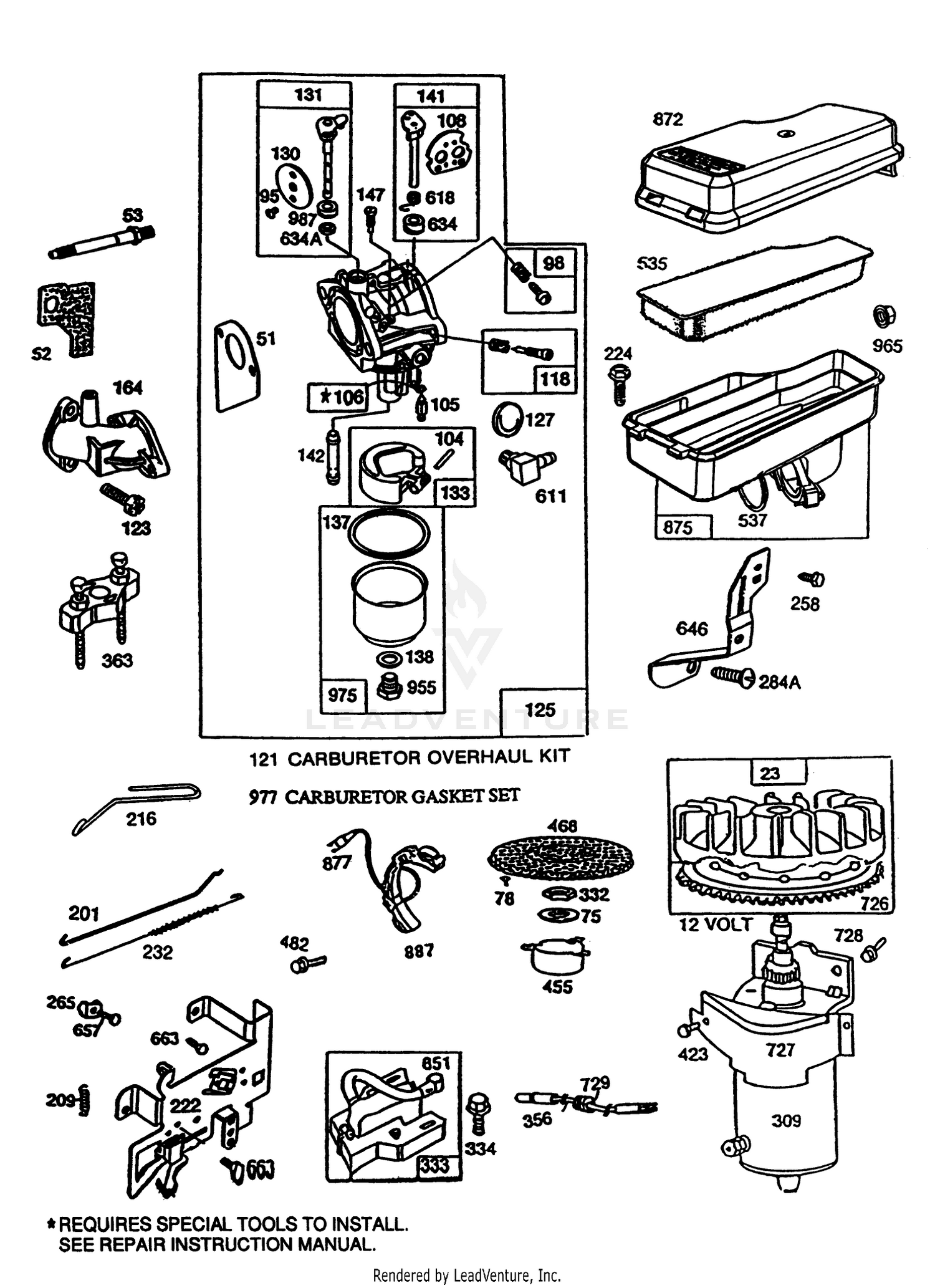 Briggs  Stratton Model No. 191707-0121-01 2