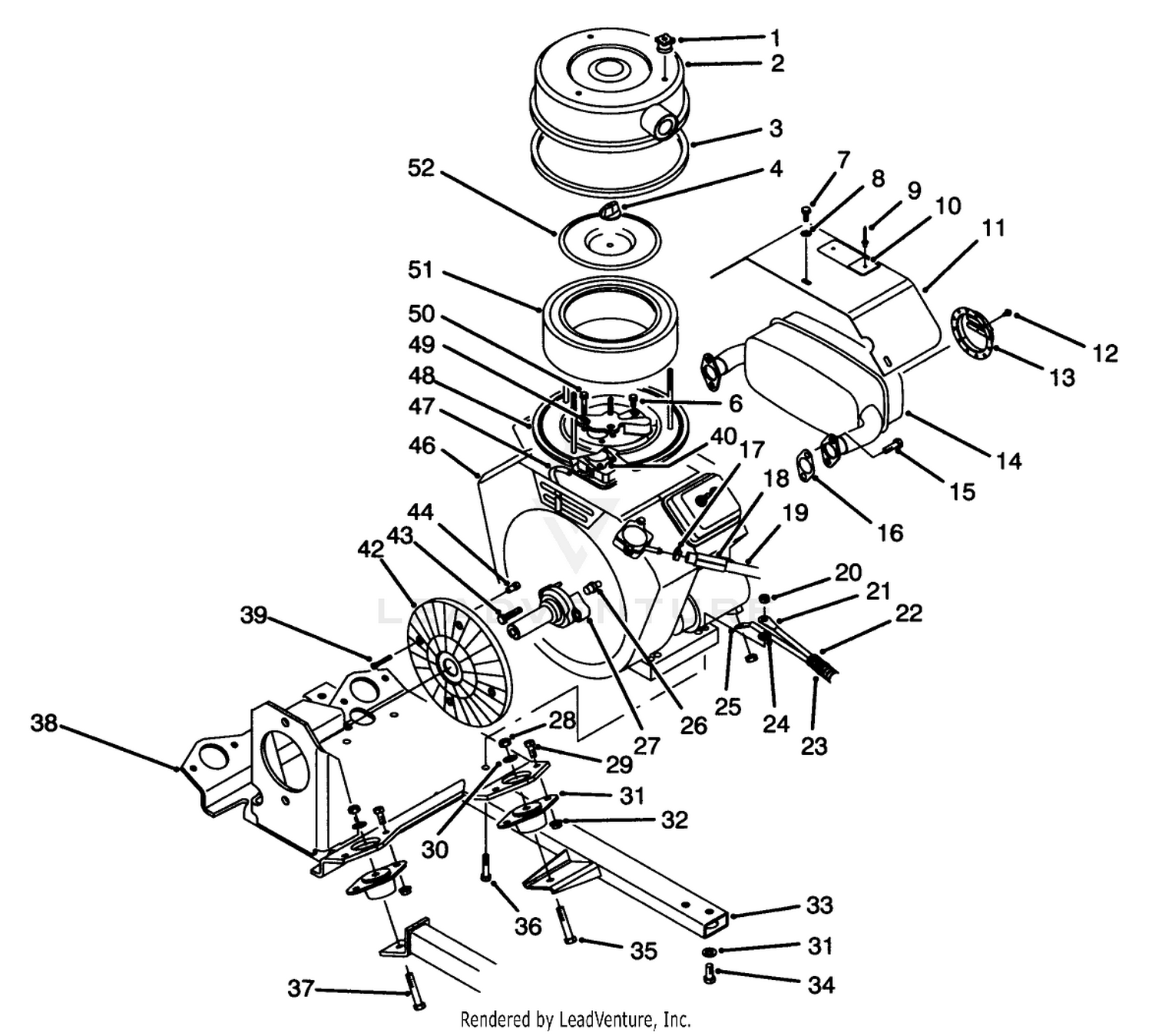Engine  Muffler Assembly