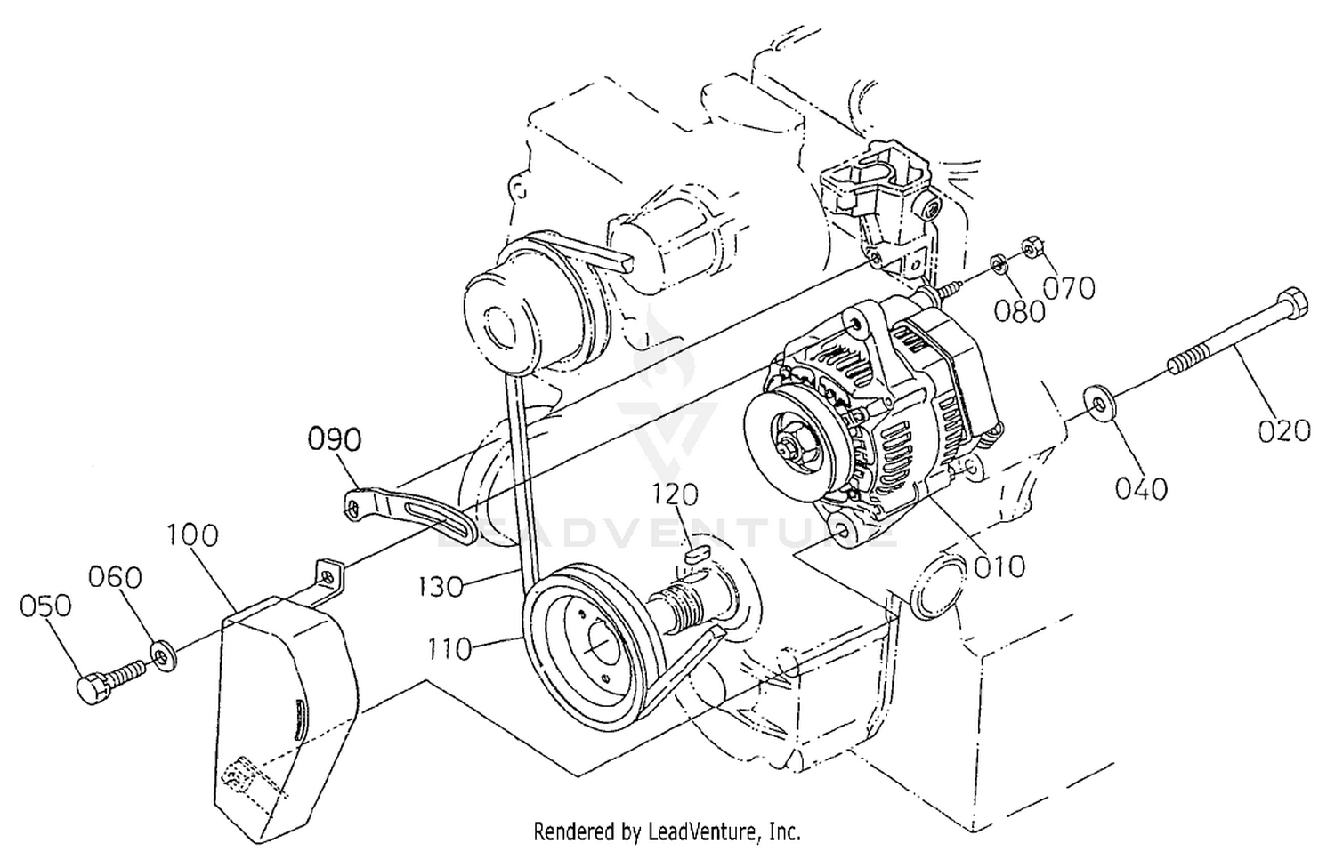 Alternator and Pulley Assembly