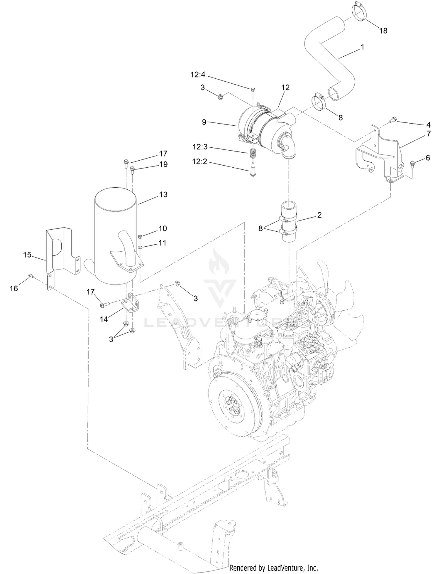 Air Cleaner and Muffler Assembly