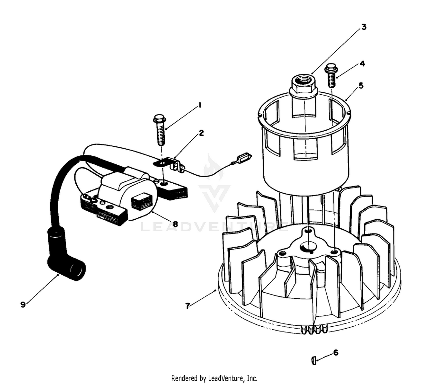 Magneto  Flywheel Assembly (model No. Vmh7)