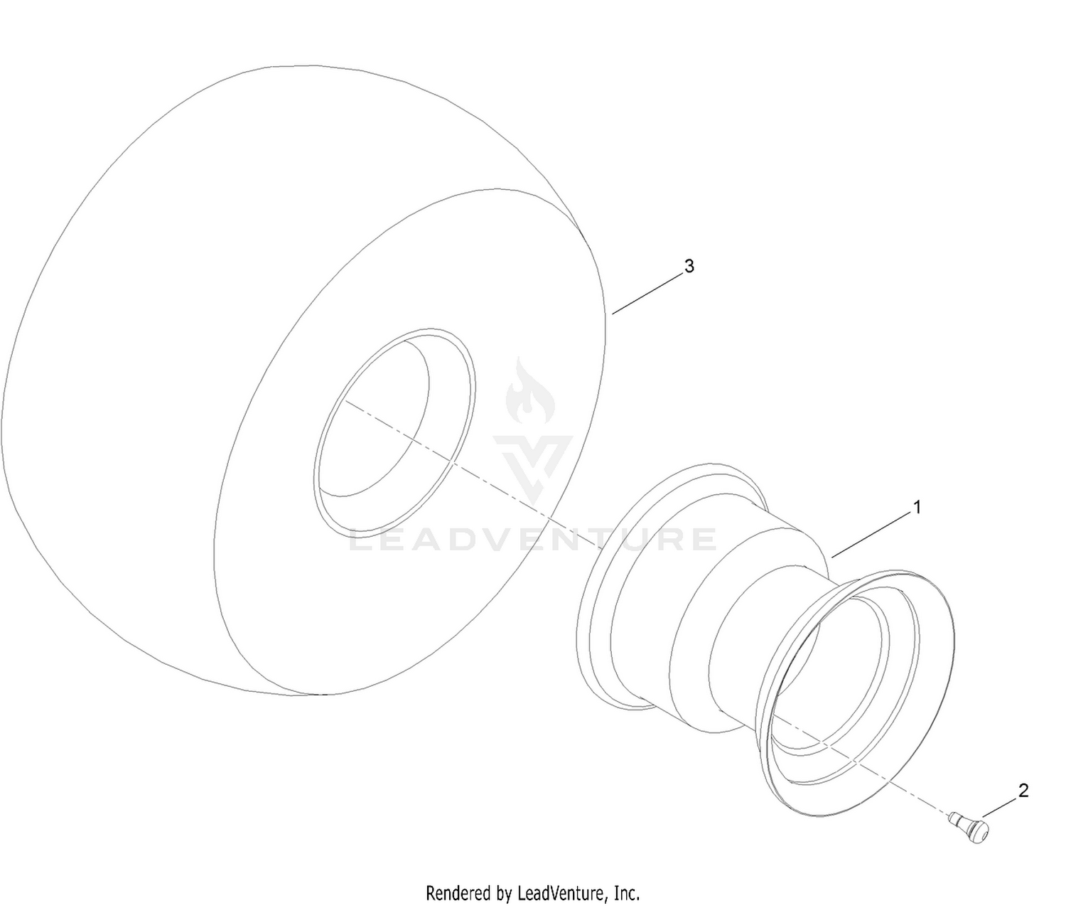 Wheel and Tire Assembly No. 121-9077
