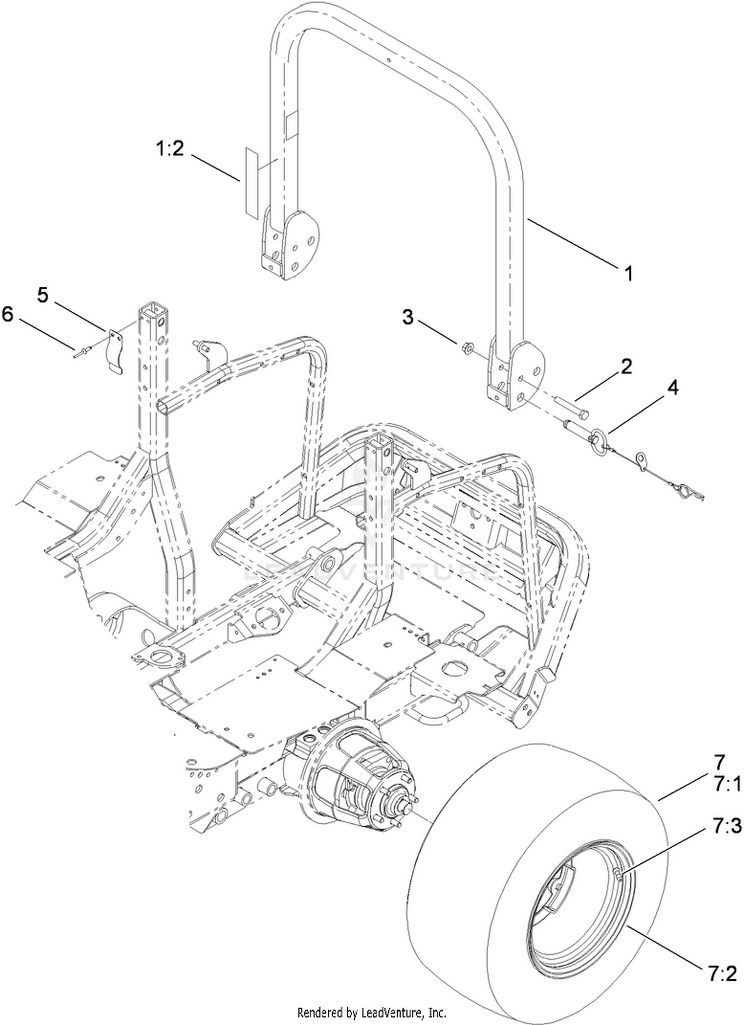 Roll-Over and Protection System and  Rear Wheel Assembly