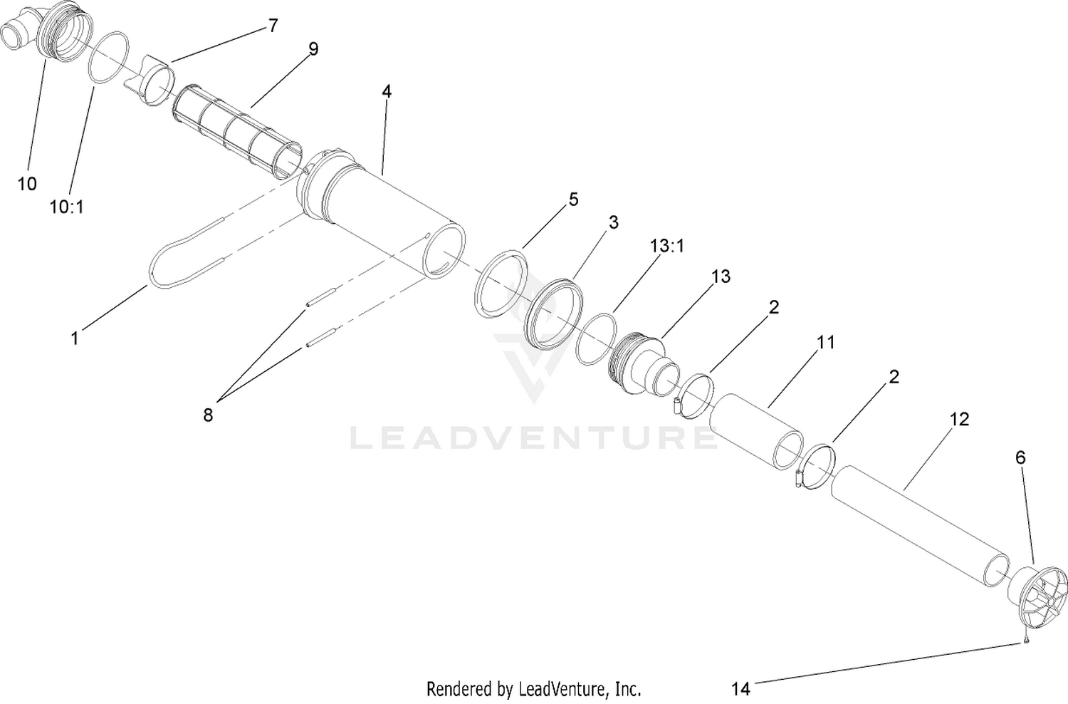 Top Mounted Suction Assembly No. 107-2800