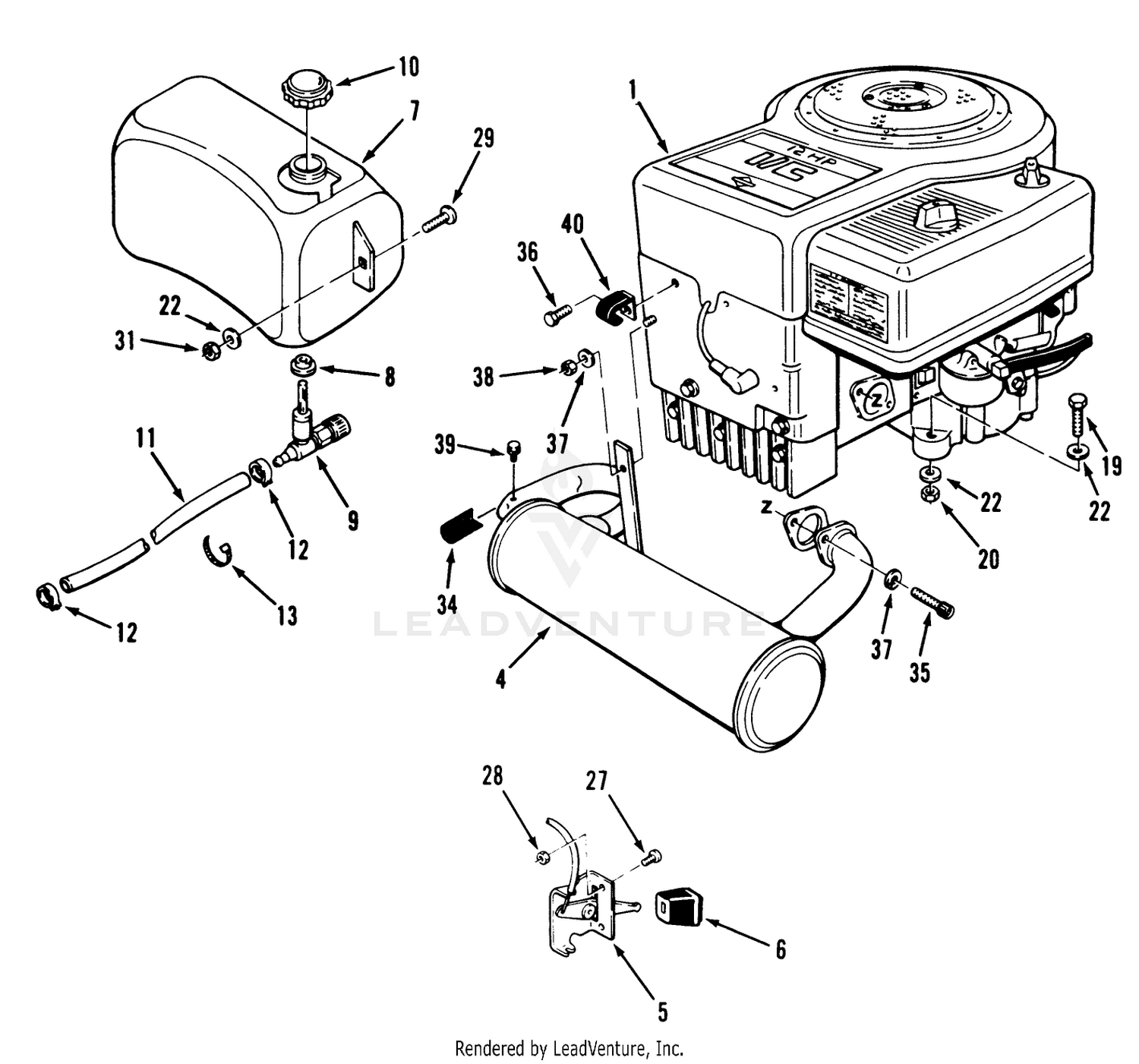 Engine Fuel  Exhaust Assembly