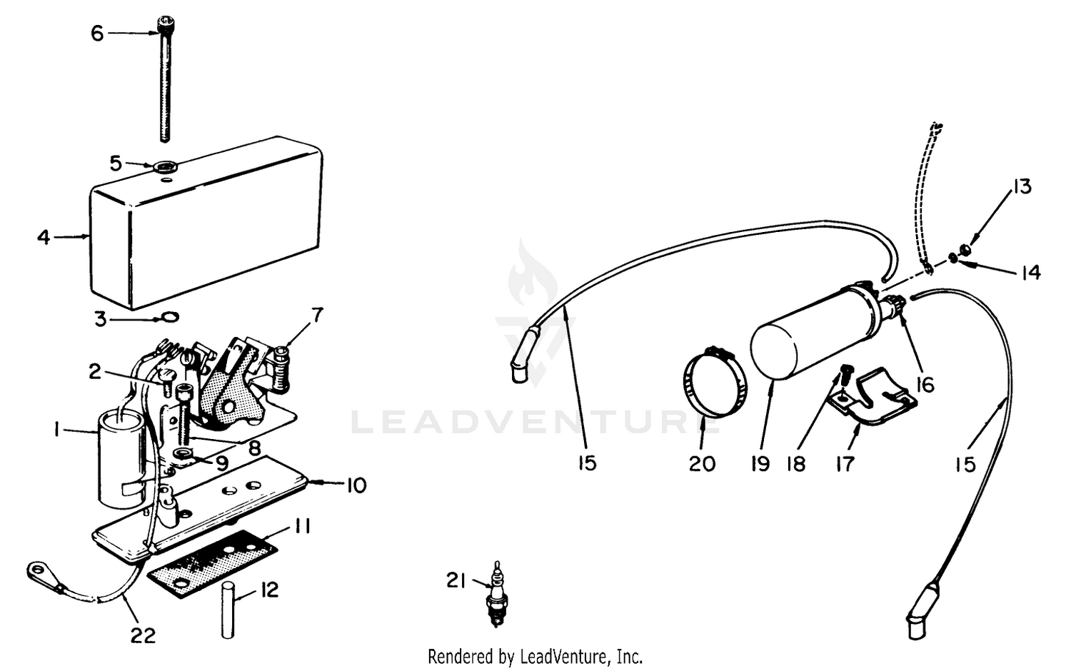 Engine, Onan Model No. B48g-Ga020 Type No. 4139f Ignition System