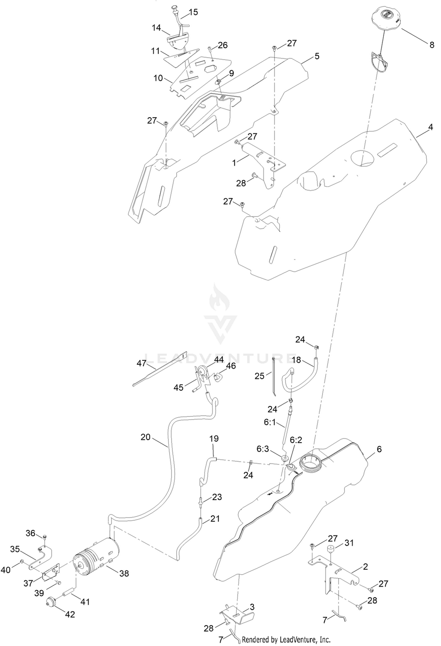 Body Styling and Fuel Tank Assembly