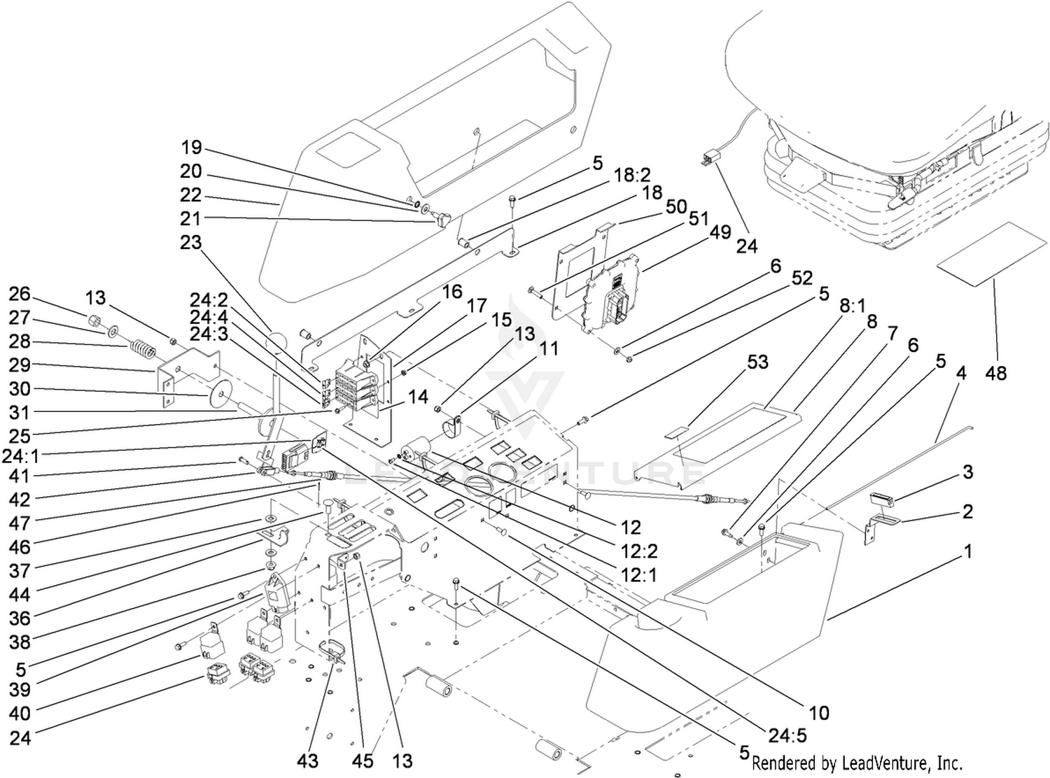 Control Console and Tool Box Assembly