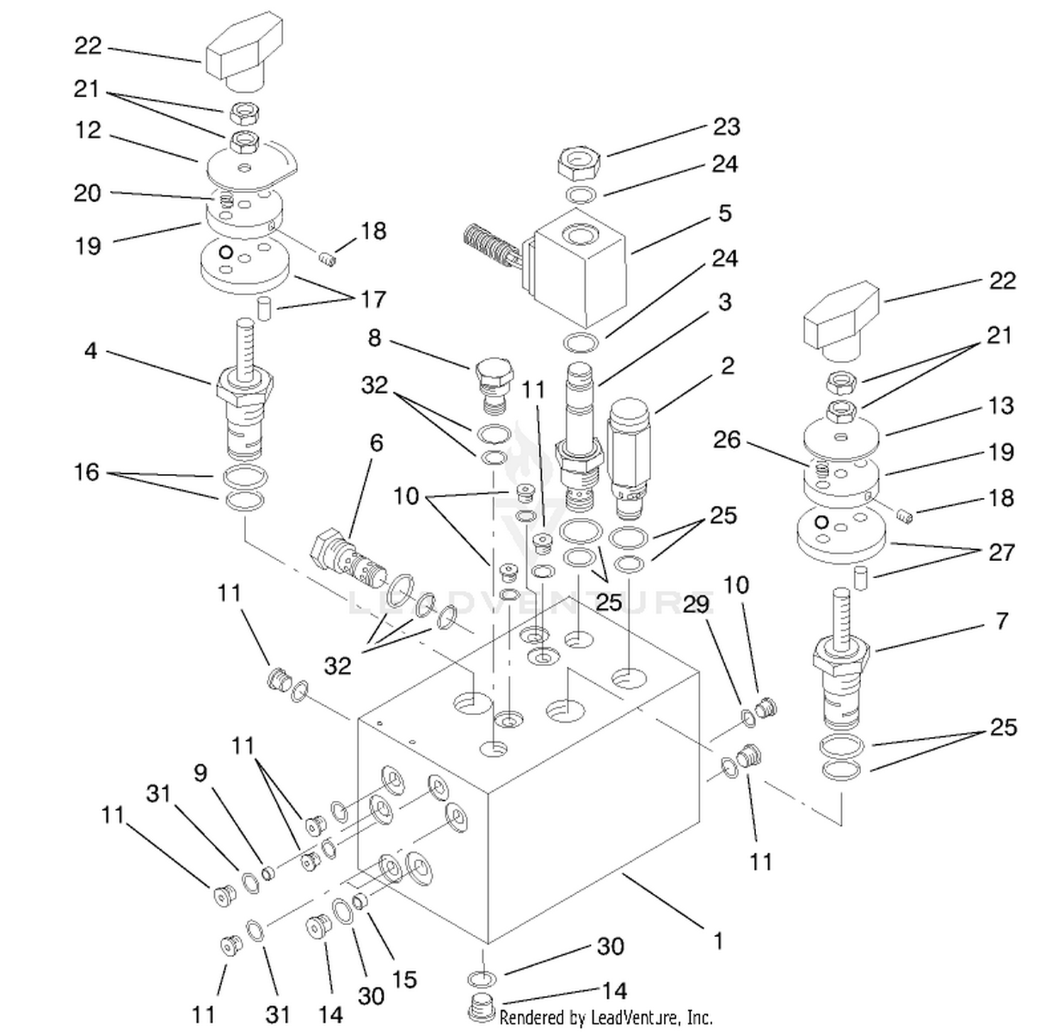 Hydraulic Manifold Assembly No. 95-8675