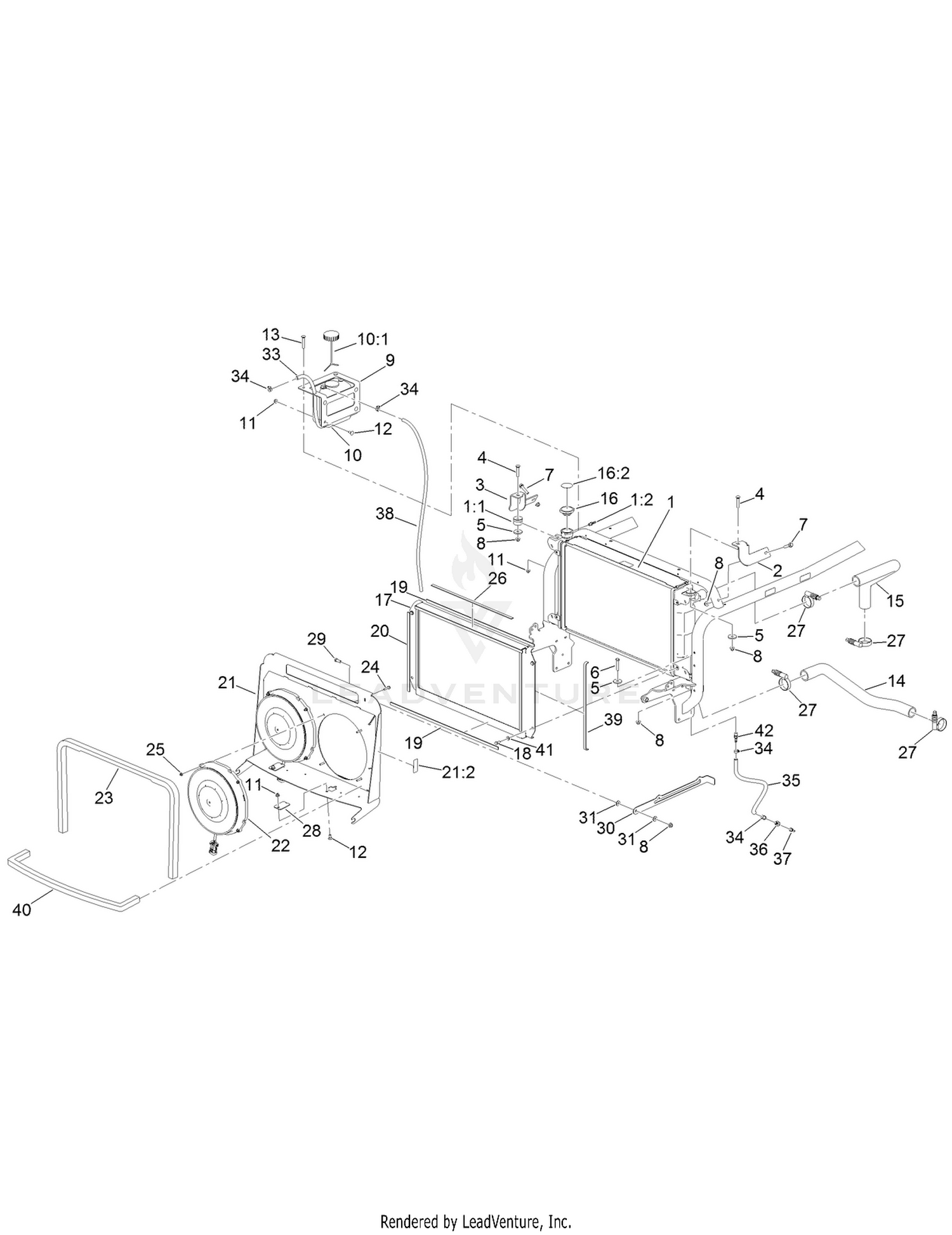 Radiator and Cooling Fan Assembly
