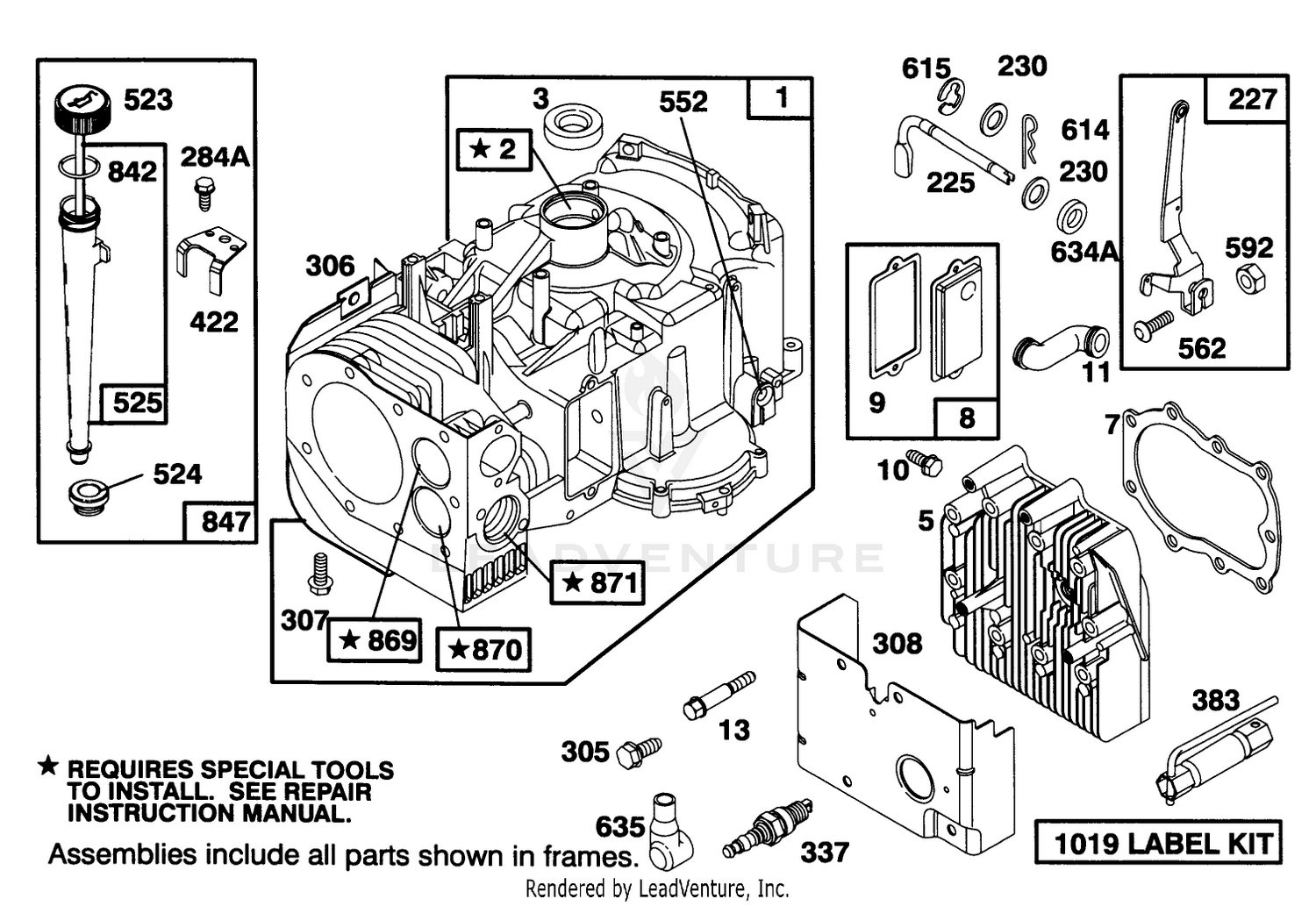 Engine Briggs  Stratton Model 282707-0119-01
