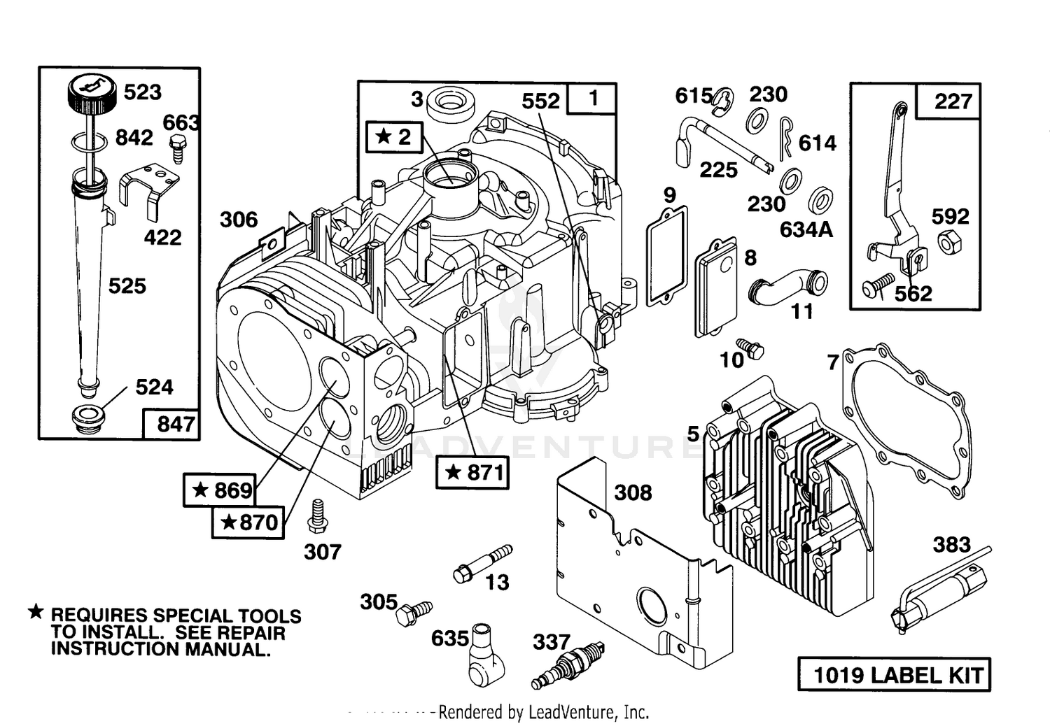 Engine Briggs  Stratton Model 286707-0452-01