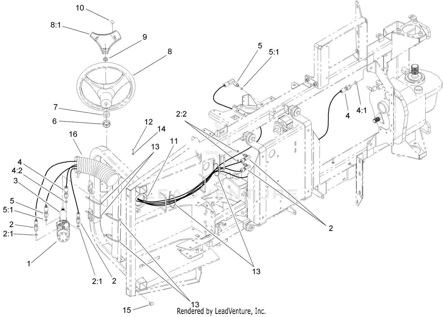 Hydraulic Hose Routing Assembly