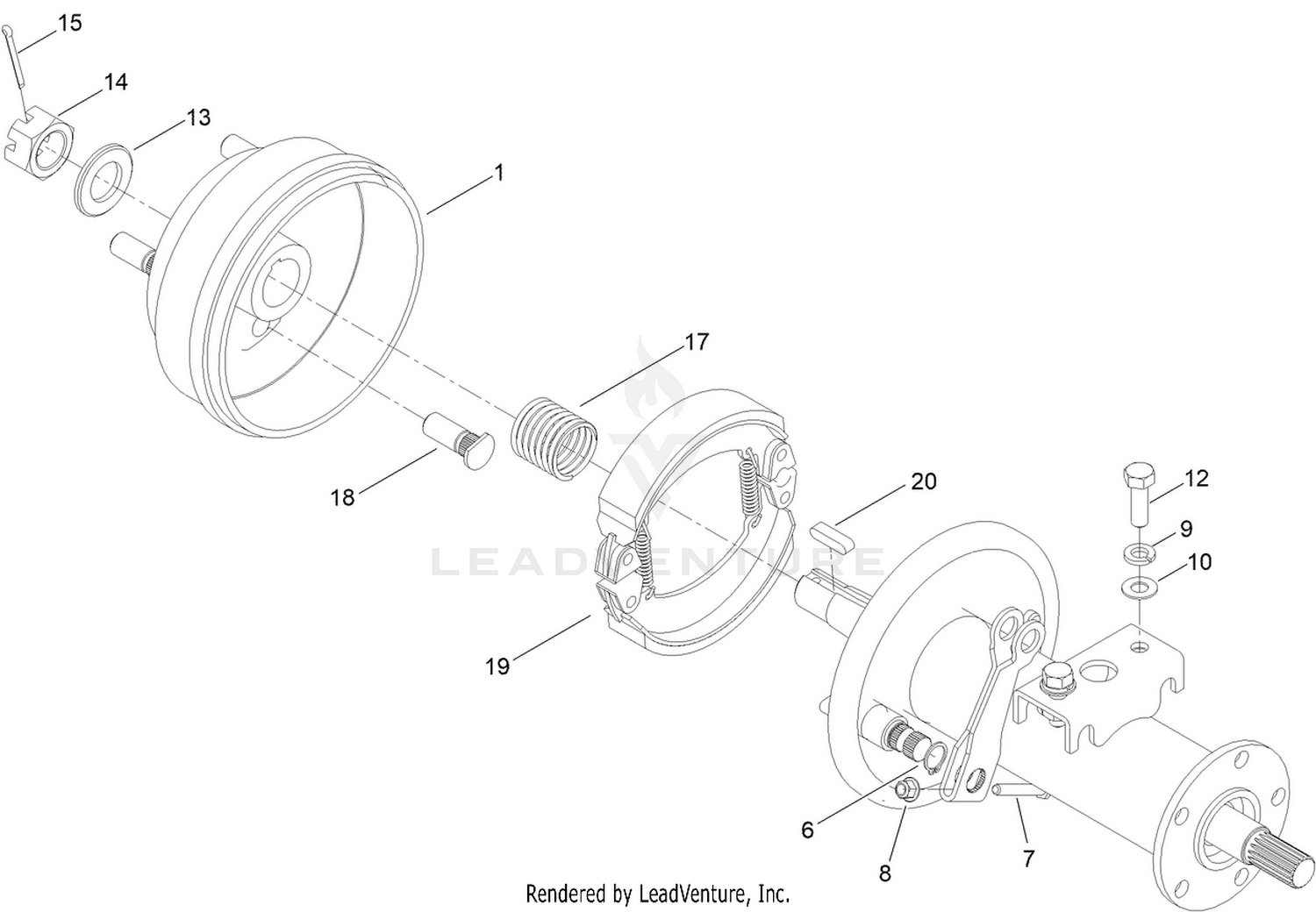 RH Semi Axle Assembly No. 134-6167