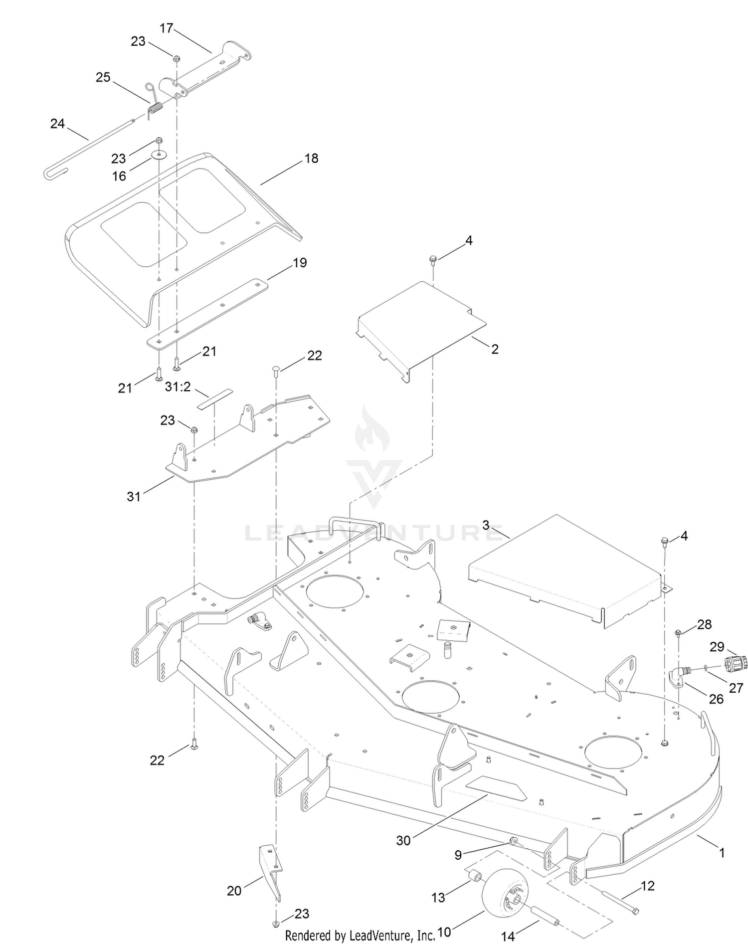 60 Inch Deck Assembly