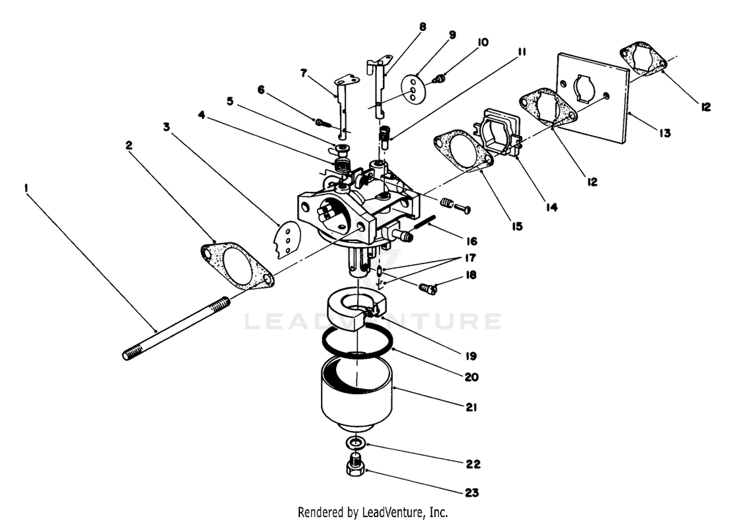 Carburetor Assembly (engine No. 47pg6)