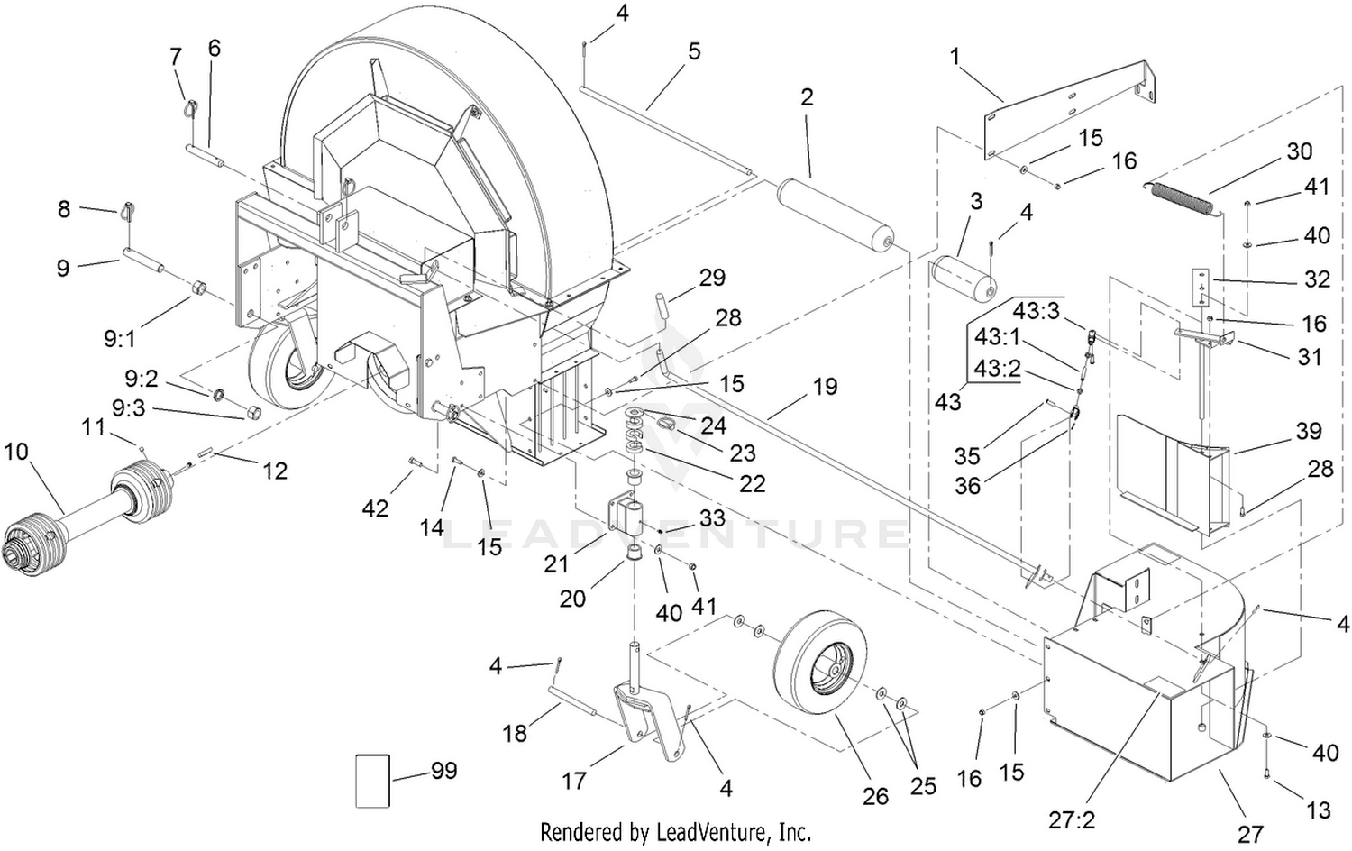 Chute and Roller Assembly
