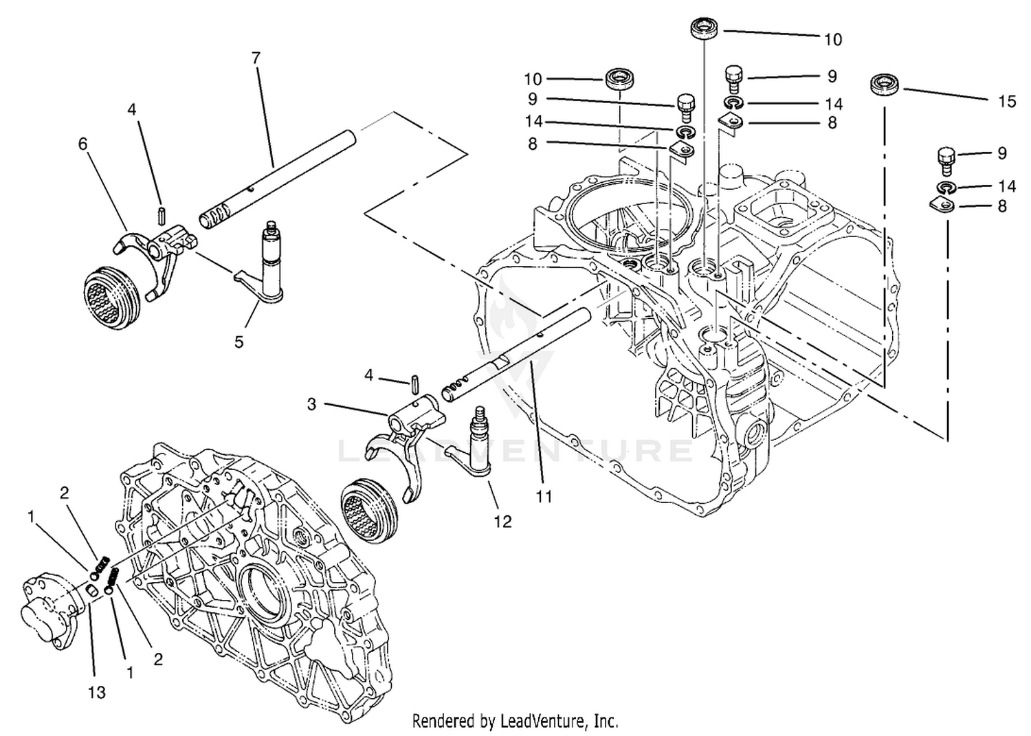 Shift Fork Assembly  Transaxle Assembly No. 104-9078