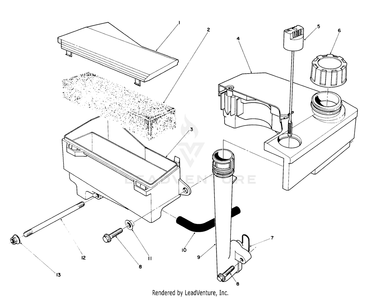 Air Cleaner  Fuel Tank Assembly (model No. Vmk9)