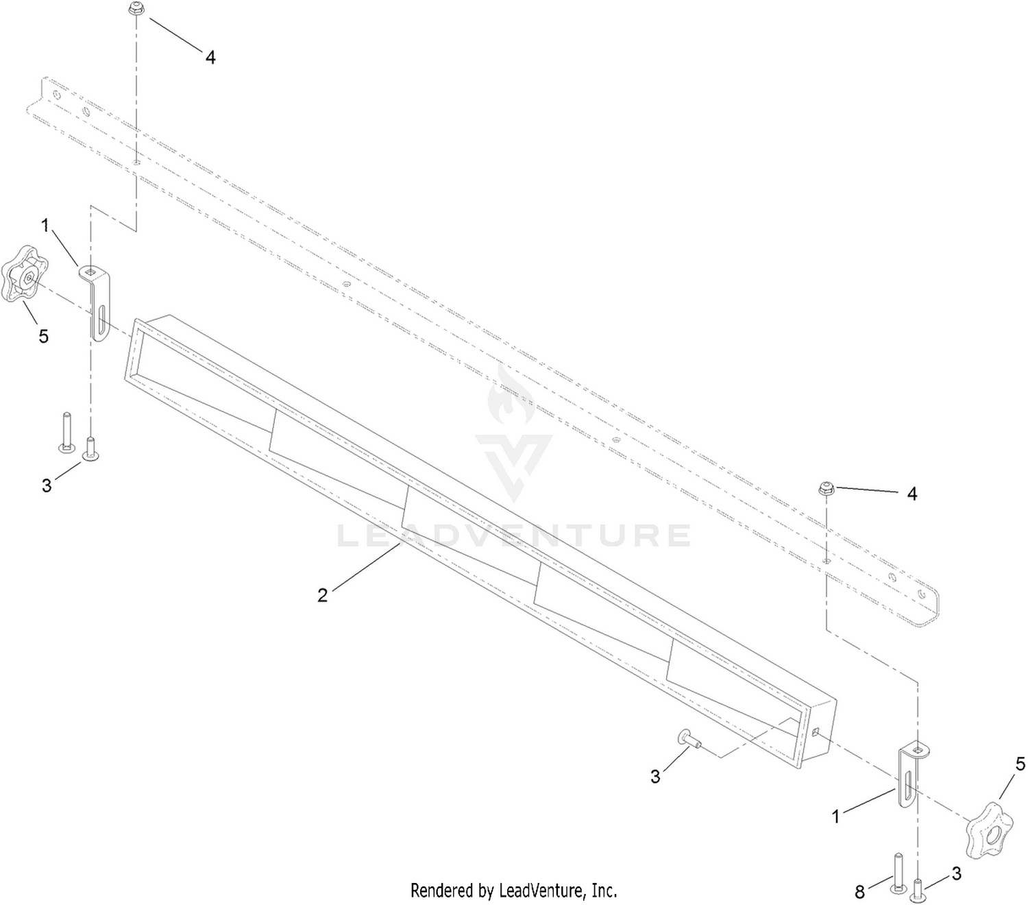 Wide Angle Mirror Assembly No. 133-1009