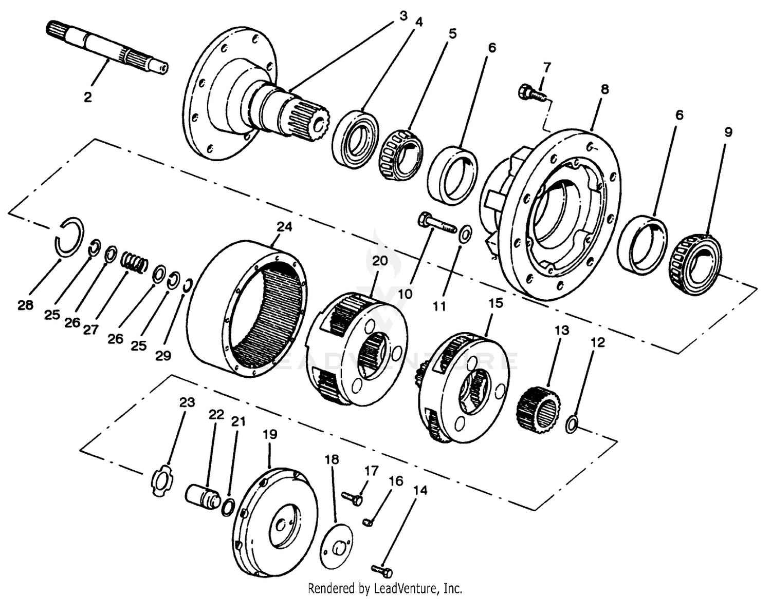 Planetary Gear Drive Assembly Standard Speed Ratio (19.62:1) Model No. 03702 High Speed Ratio (15.88:1) Model No. 03703